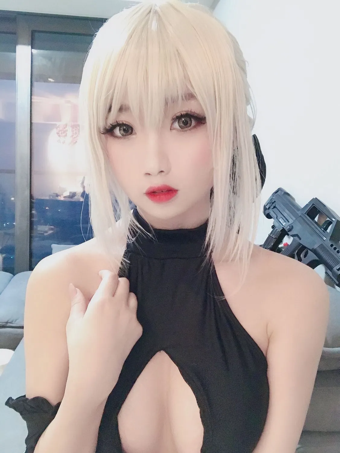 No.007–2黑呆泳装自拍无水印 [8P]-图妖社