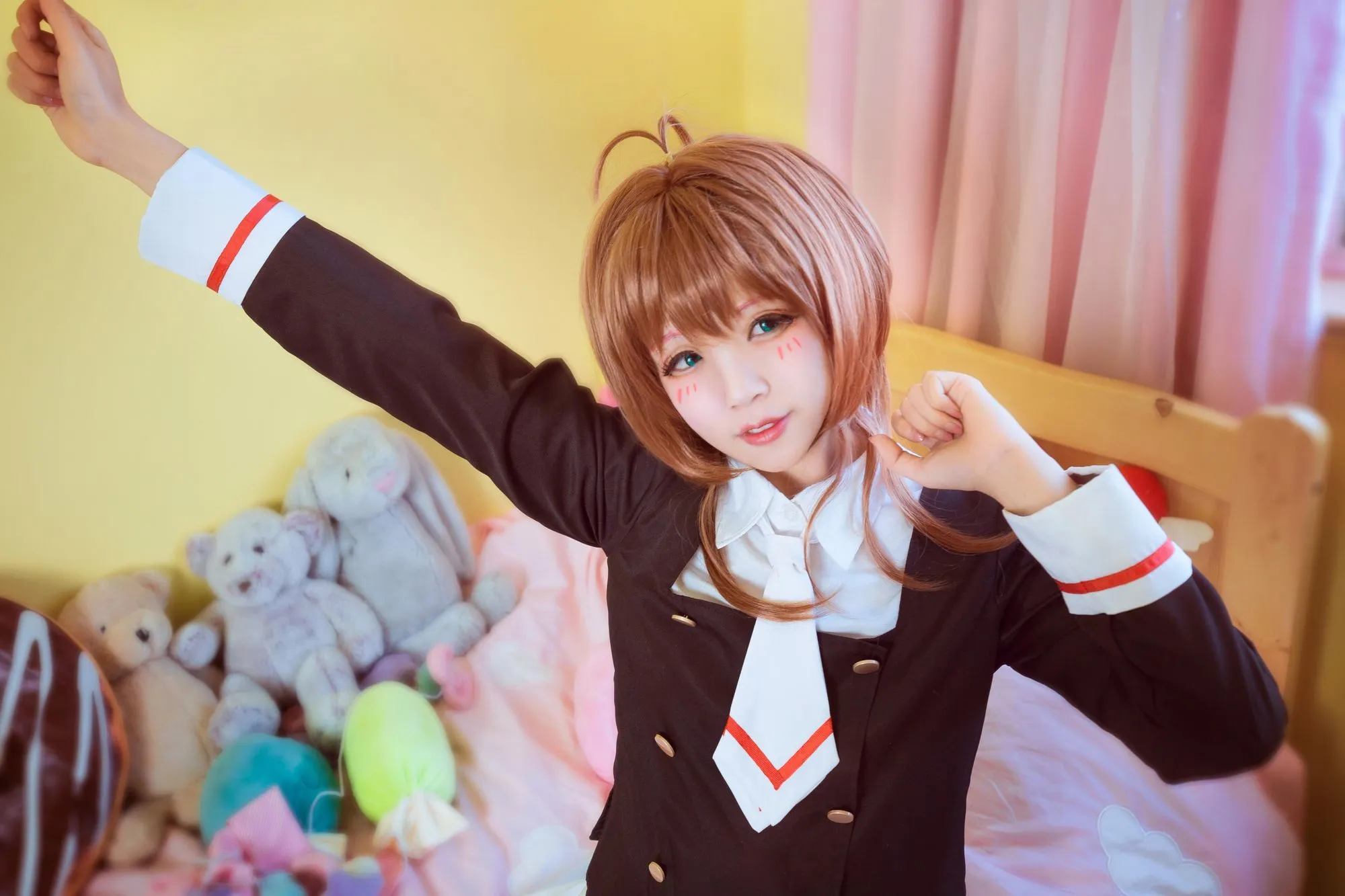 No.001-魔卡少女 木之本樱 JK制服 [9P]-图妖社
