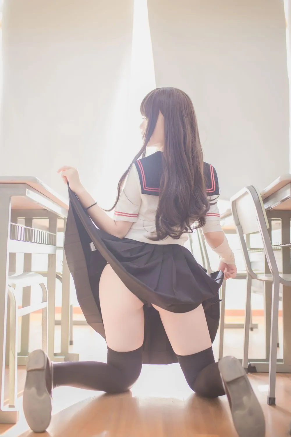 图片[2]-No.003-黑丝JK [39P]-coswz-cos王者