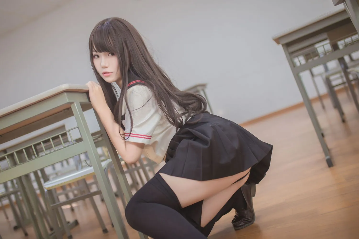 图片[6]-No.003-黑丝JK [39P]-coswz-cos王者