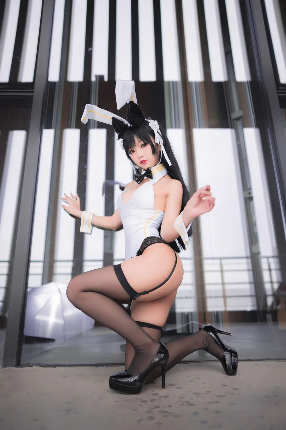 图片[4]-No.006-爱宕白色兔女郎 [22P]-coswz-cos王者