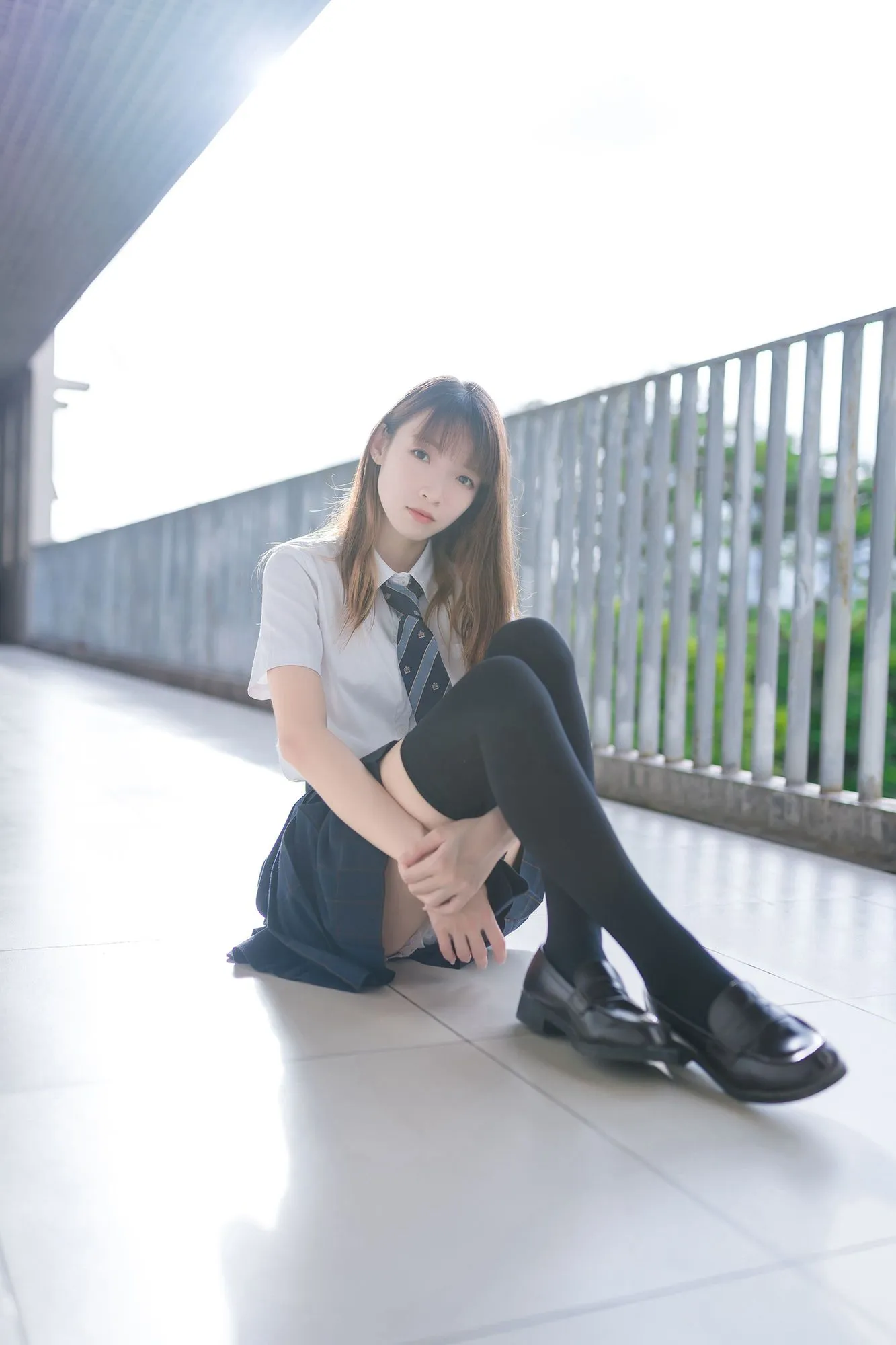 No.007-午后阳光下的黑丝学妹 [46P]-图妖社