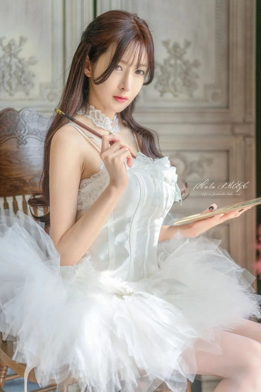 No.007-白色吊带裙 [24P]-图妖社