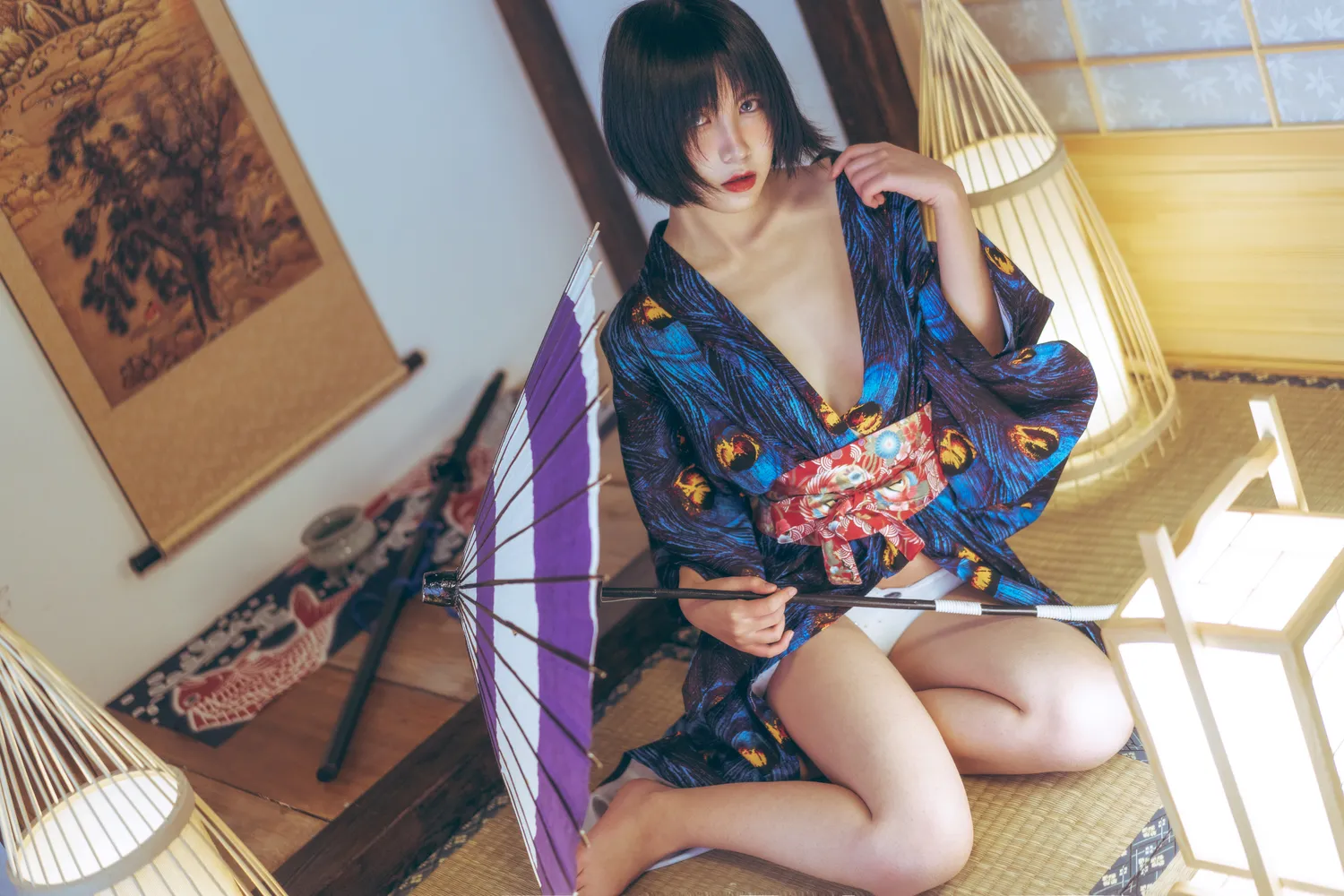 图片[2]-No.008-孔雀和服 [39P]-coswz-cos王者