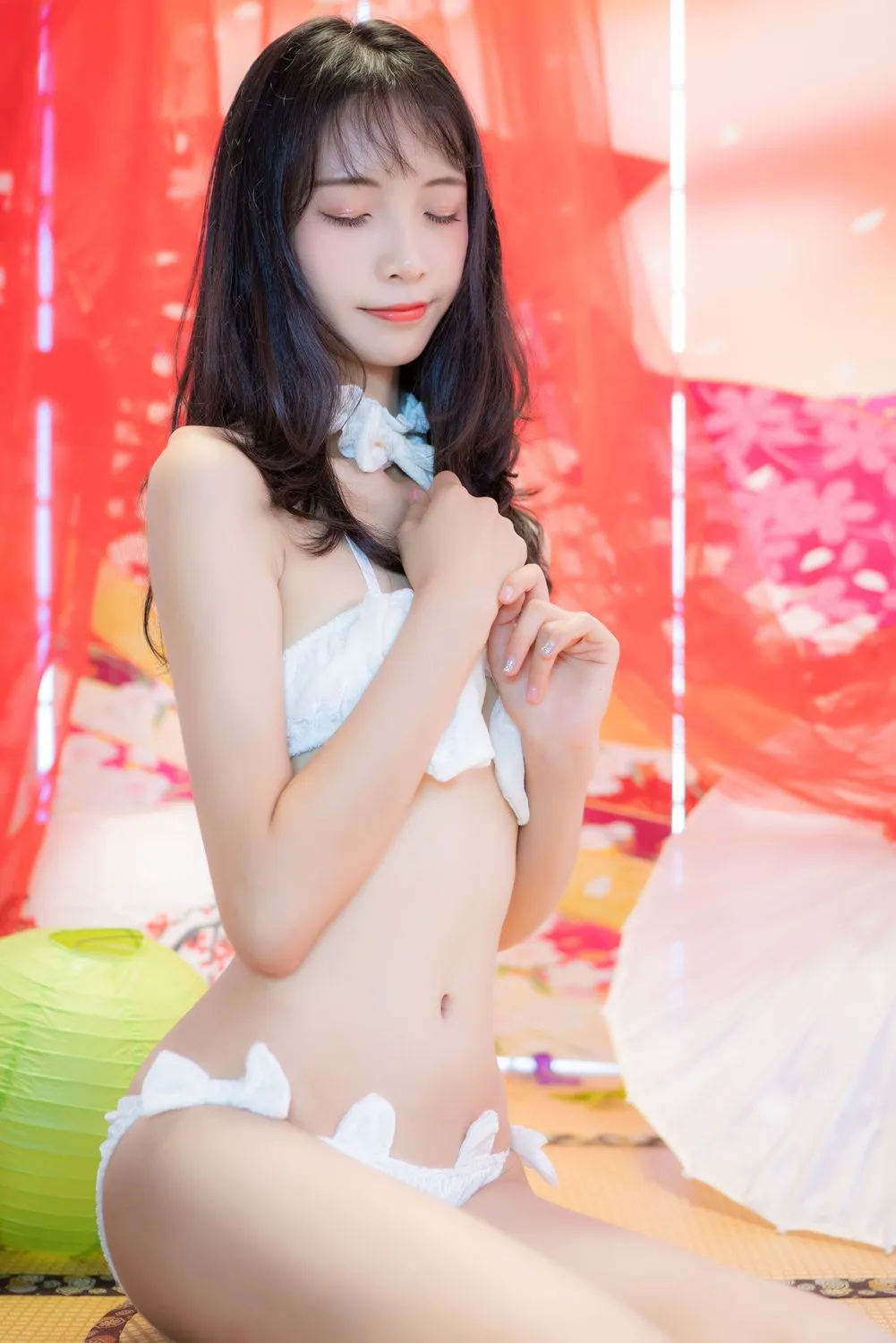 图片[3]-No.009-日系棚拍白猫咪内衣写真成片 [34P]-coswz-cos王者