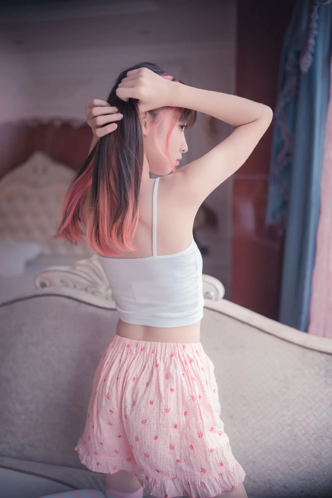 图片[3]-No.014-粉白条纹小可爱 [50P]-coswz-cos王者