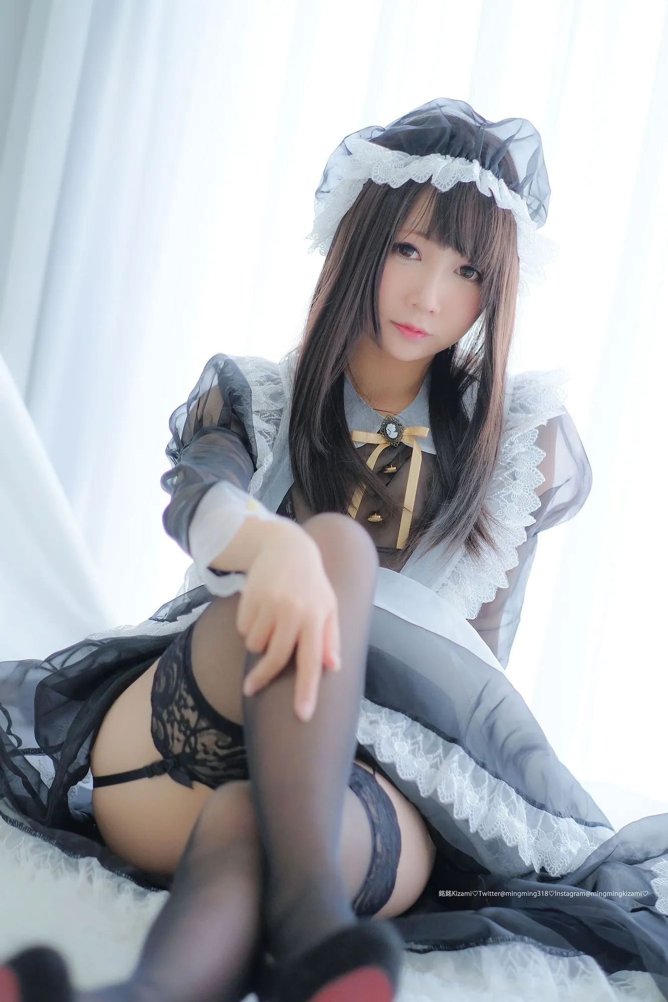 图片[5]-No.015-透明メイド服写真+自撮り [169P]-coswz-cos王者