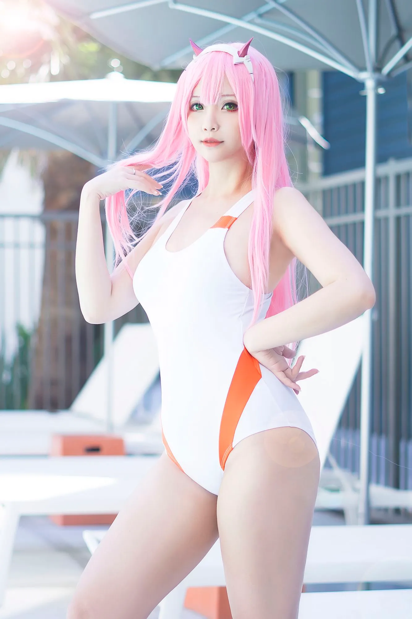 No.035-Zero Two Swimsuit (Darling in the Franxx) [8P]-图妖社