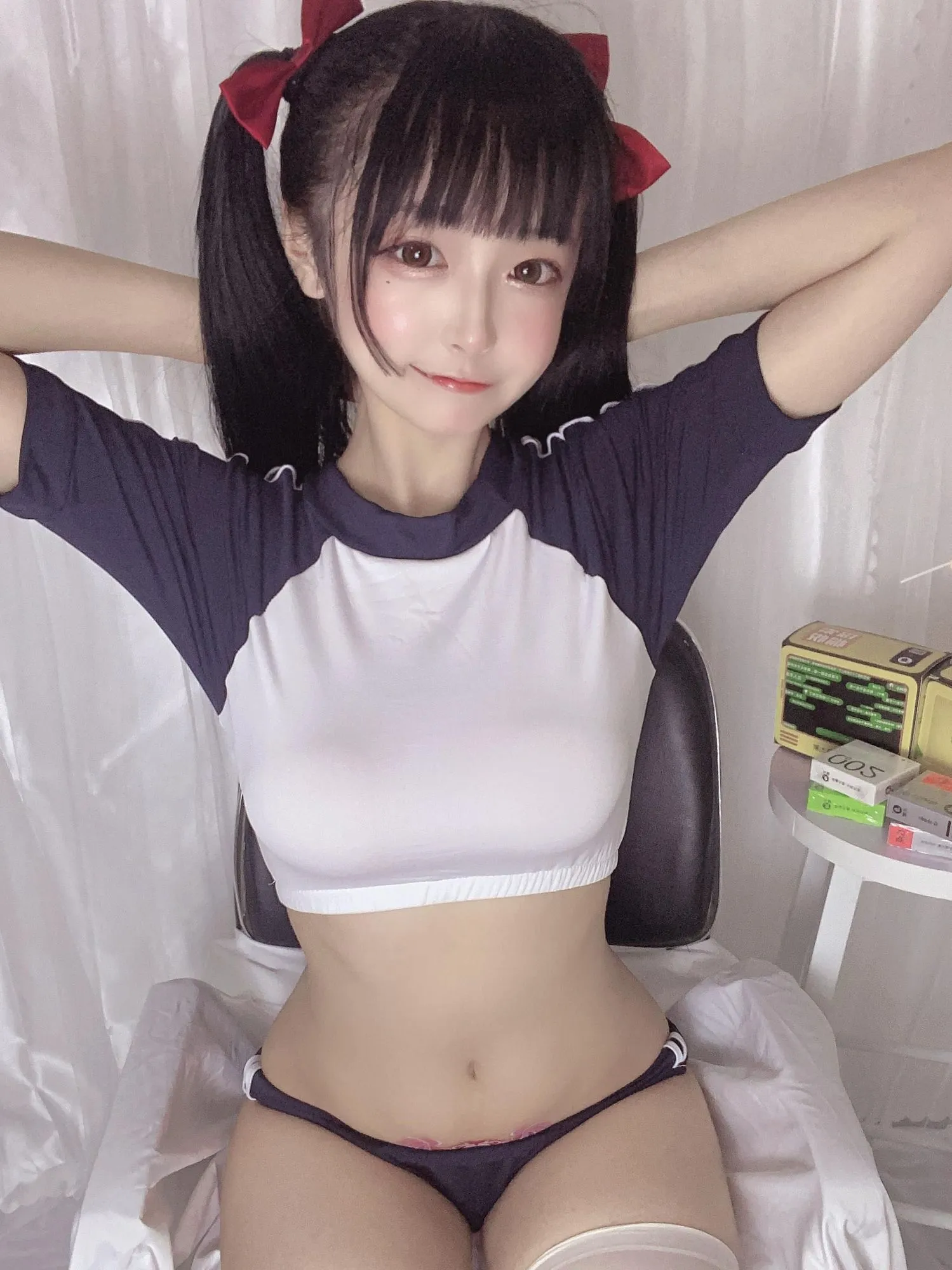 图片[3]-No.001-蓝色吊带体操服 [39P 1V]-coswz-cos王者