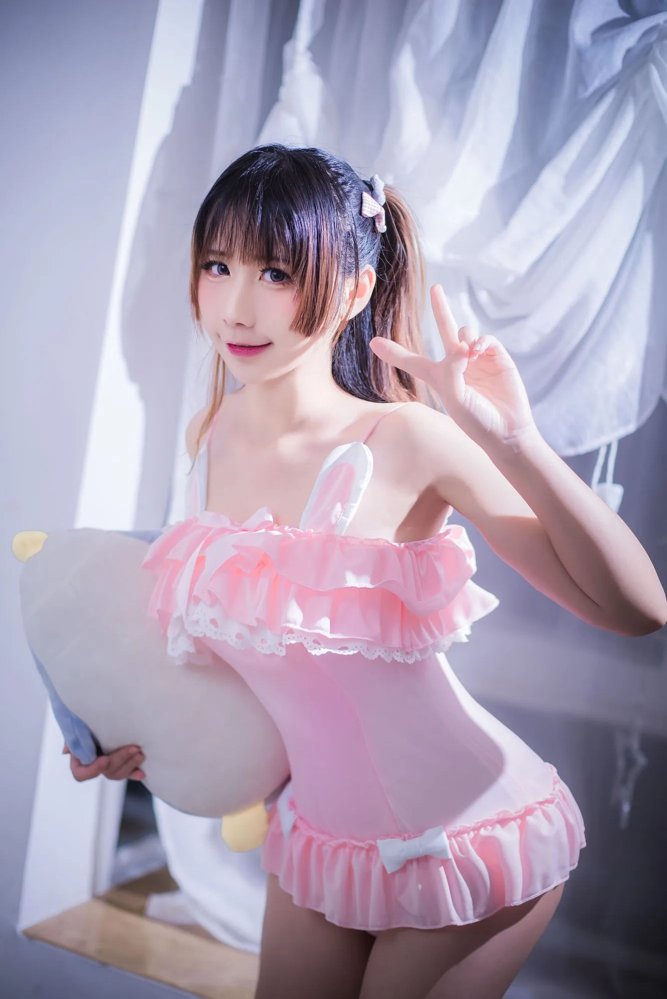 图片[4]-No.002-粉色内衣 [8P]-coswz-cos王者