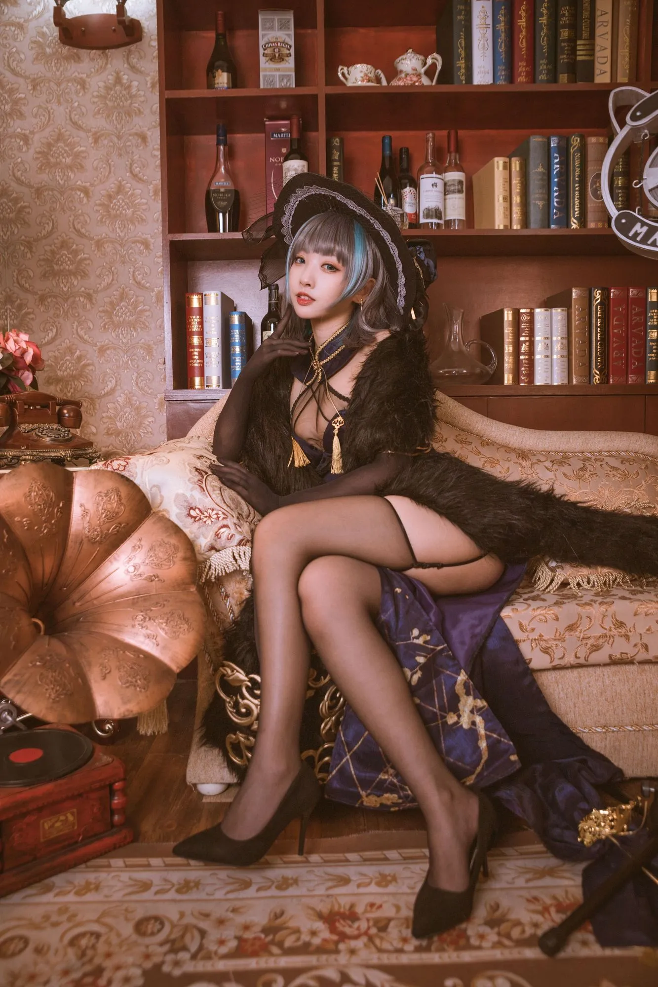 No.003-柴郡旗袍 音乐绚烂CaitSith [20P]-图妖社