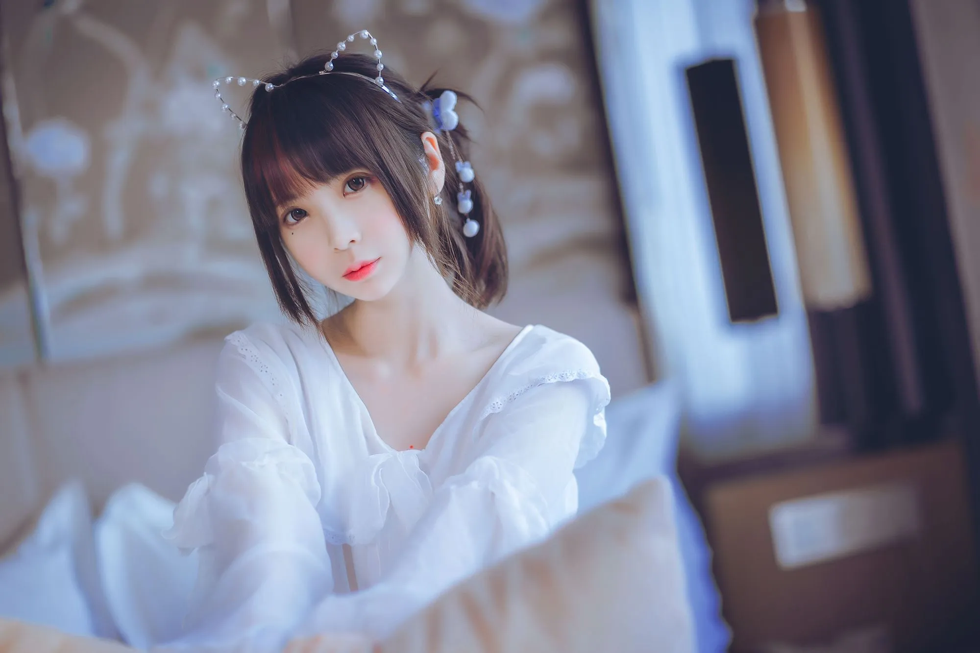 No.003-白色睡衣 [24P]-图妖社