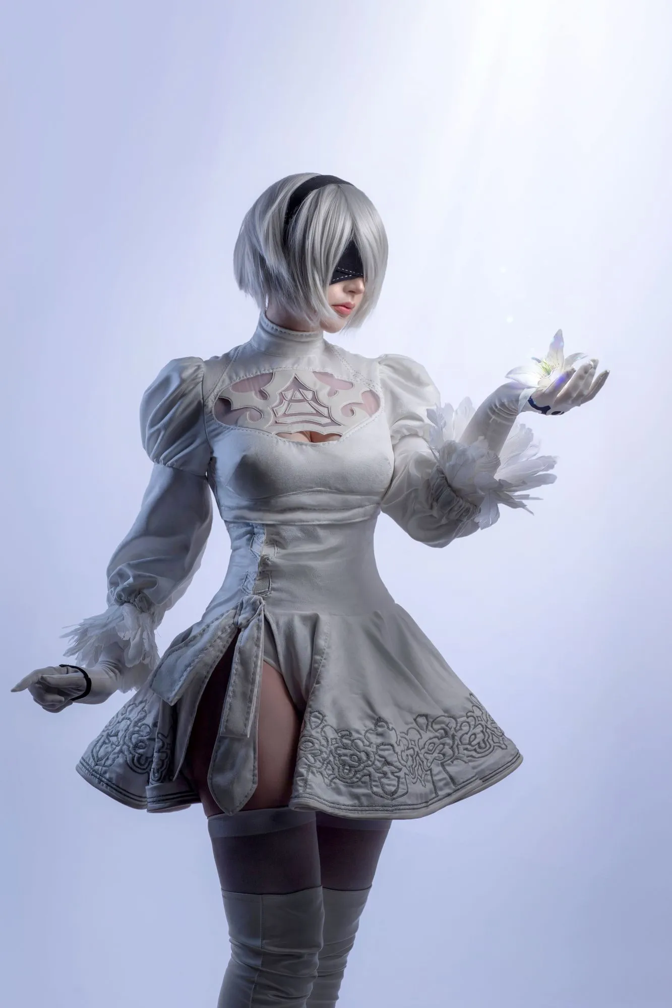 图片[2]-No.003-2B White Dress [10P]-coswz-cos王者
