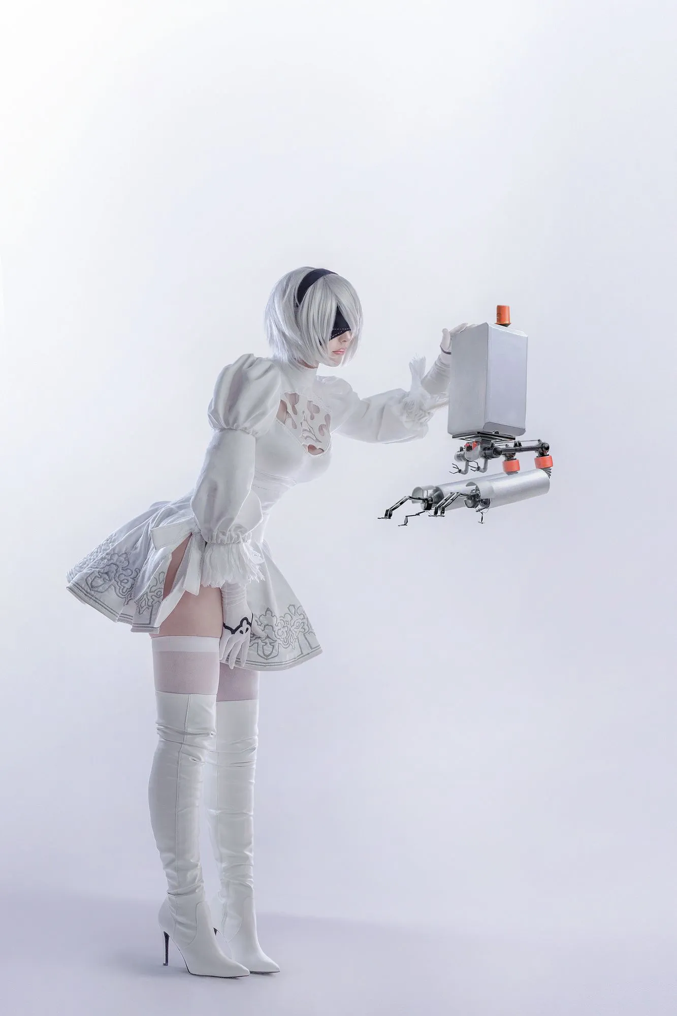图片[4]-No.003-2B White Dress [10P]-coswz-cos王者