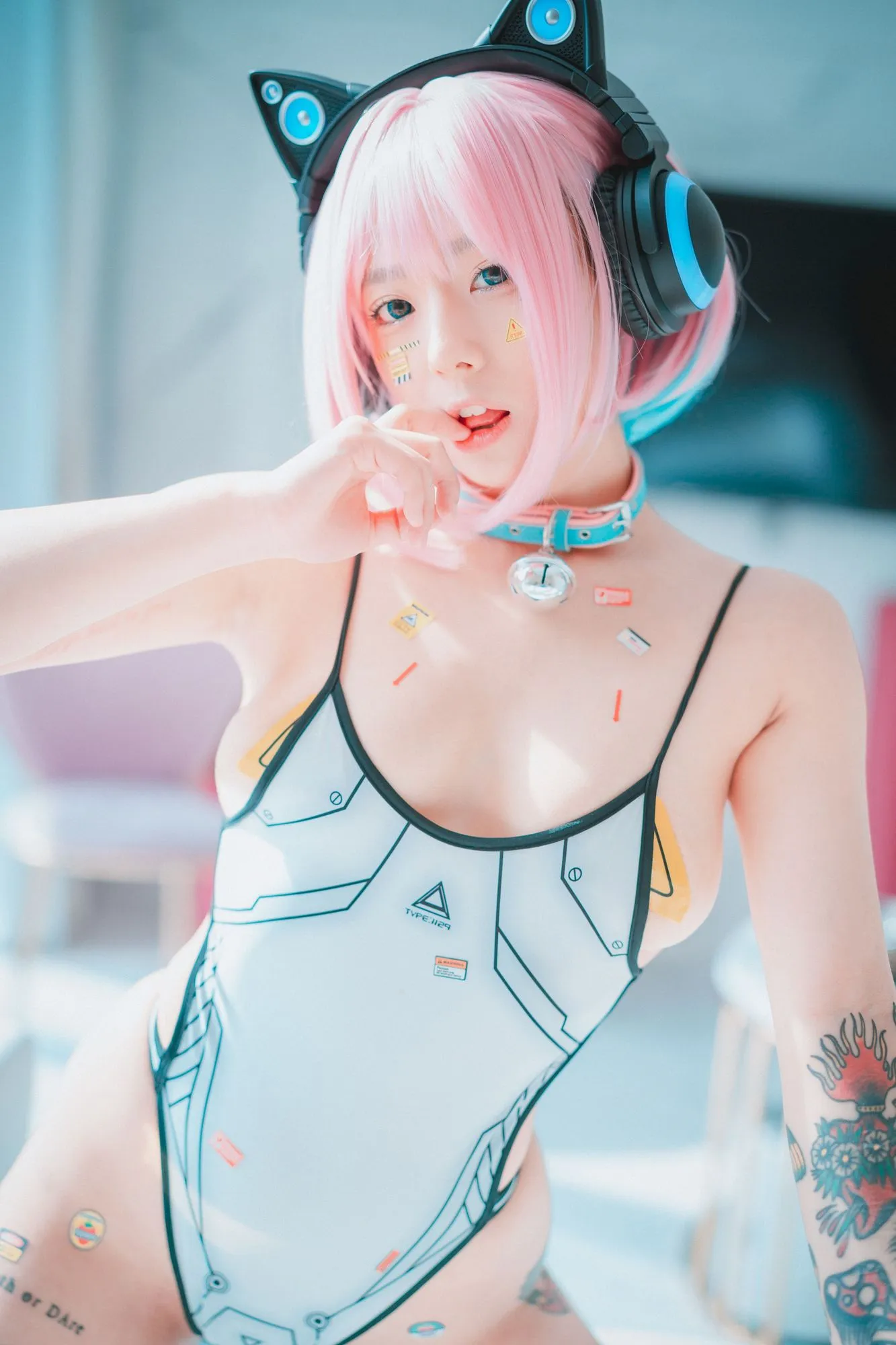 No.007-[DJAWA] Caution Girl × Athletic Girl [57P]-图妖社