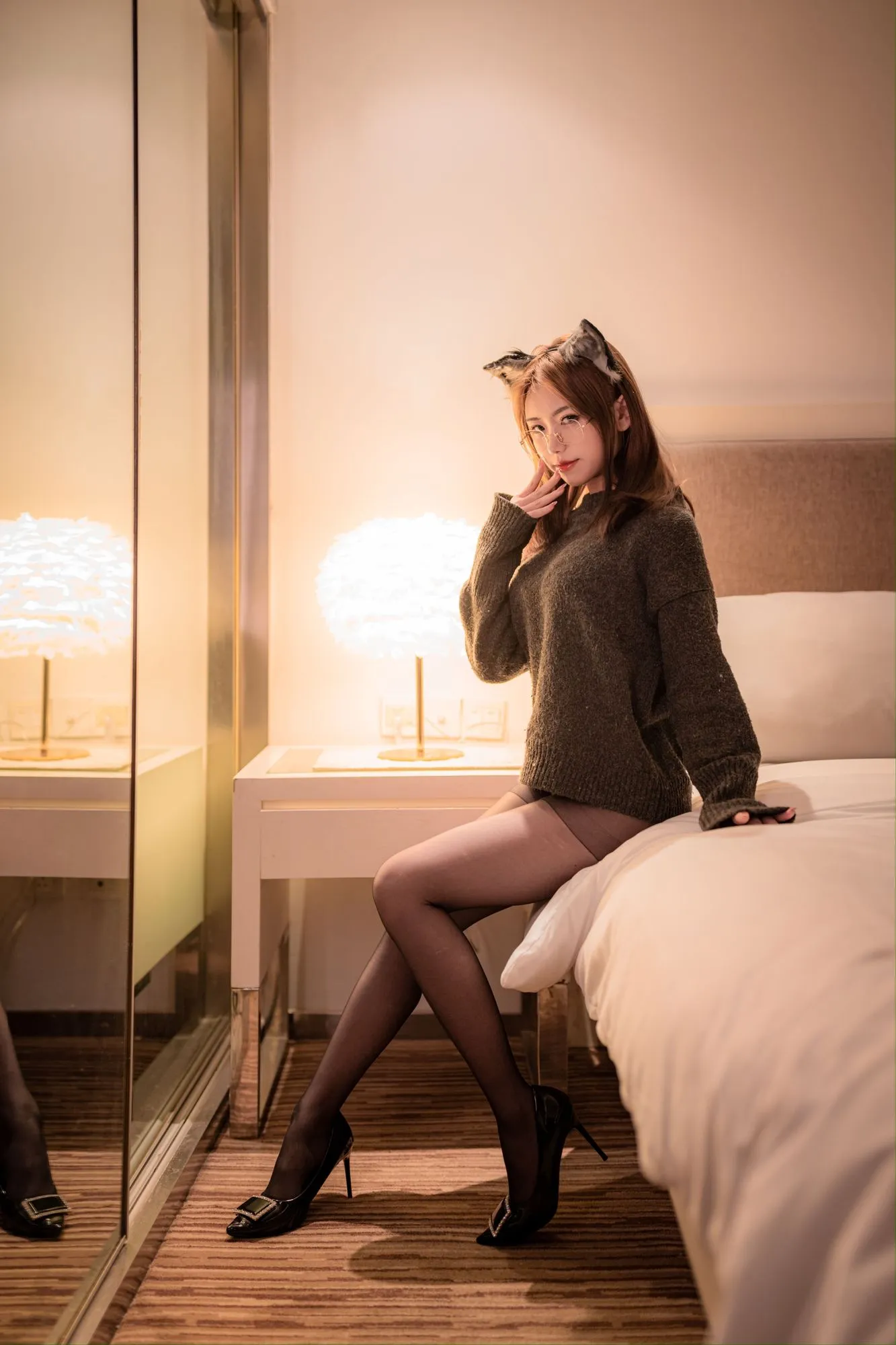 图片[4]-No.008-眼镜娘黑丝 [27P 1V]-coswz-cos王者