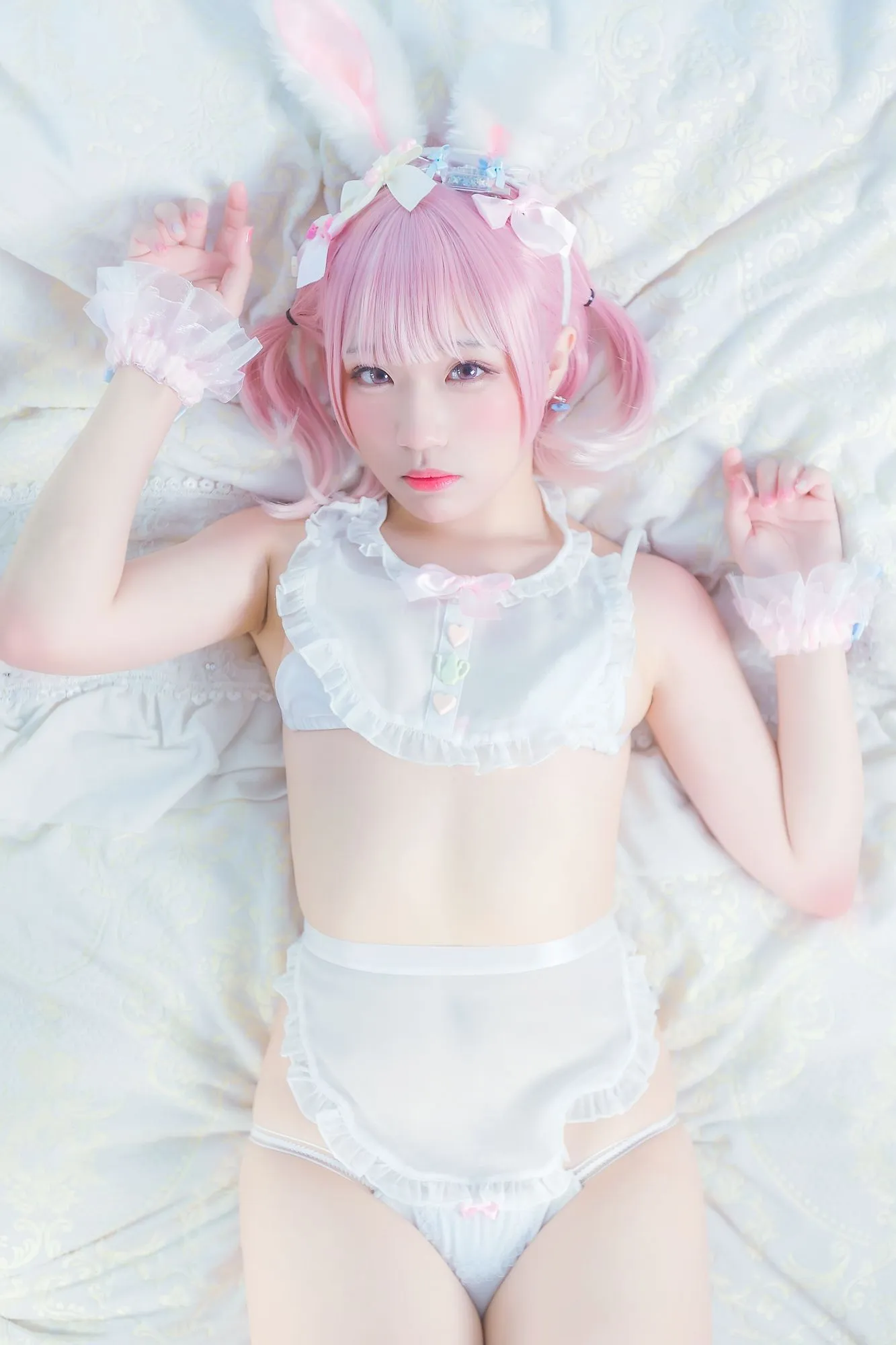 No.009-白粉色兔女郎 [30P]-图妖社