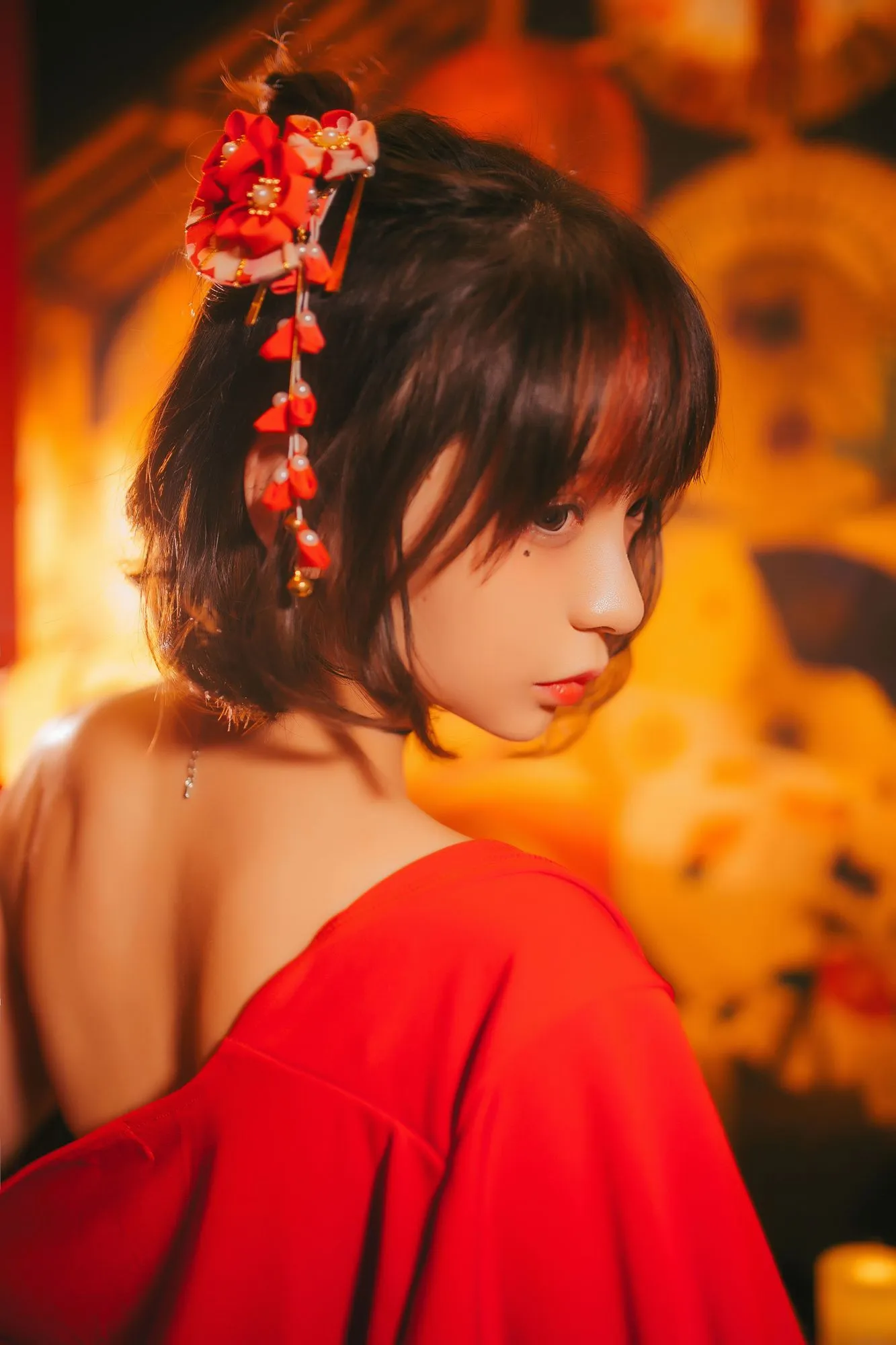 图片[4]-No.009-红色羽衣 [15P]-coswz-cos王者