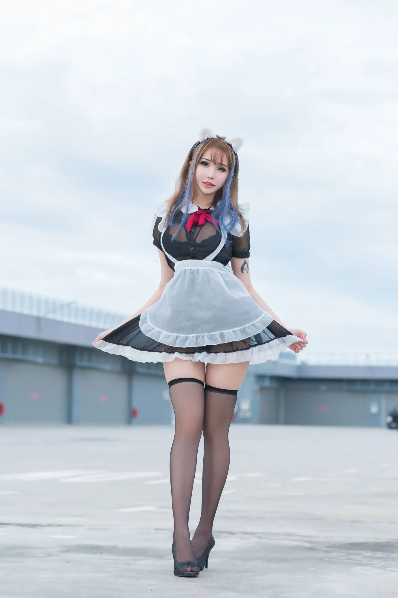 图片[6]-No.009-Rooftop Maid [21P]-coswz-cos王者