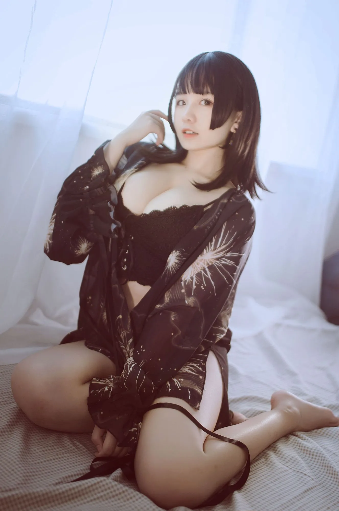 图片[3]-No.015-黑色吊带 [23P]-coswz-cos王者