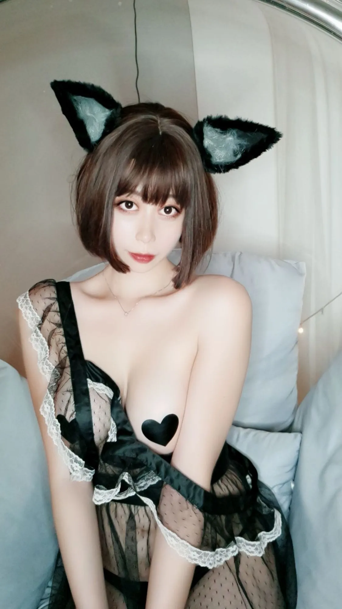 图片[2]-No.024-自撮り Vol.003 猫耳透明睡衣 [50P]-coswz-cos王者