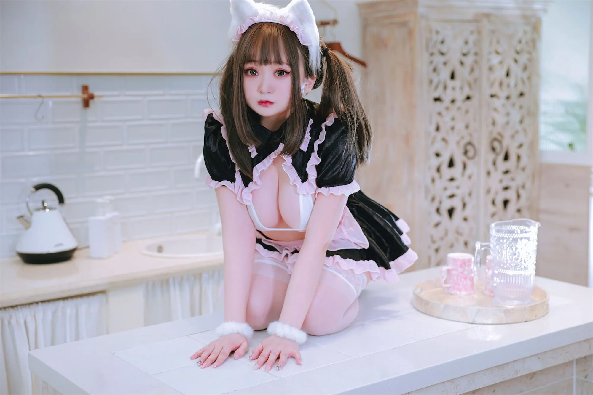 图片[3]-No.025-猫耳黑粉女仆 [45P]-coswz-cos王者