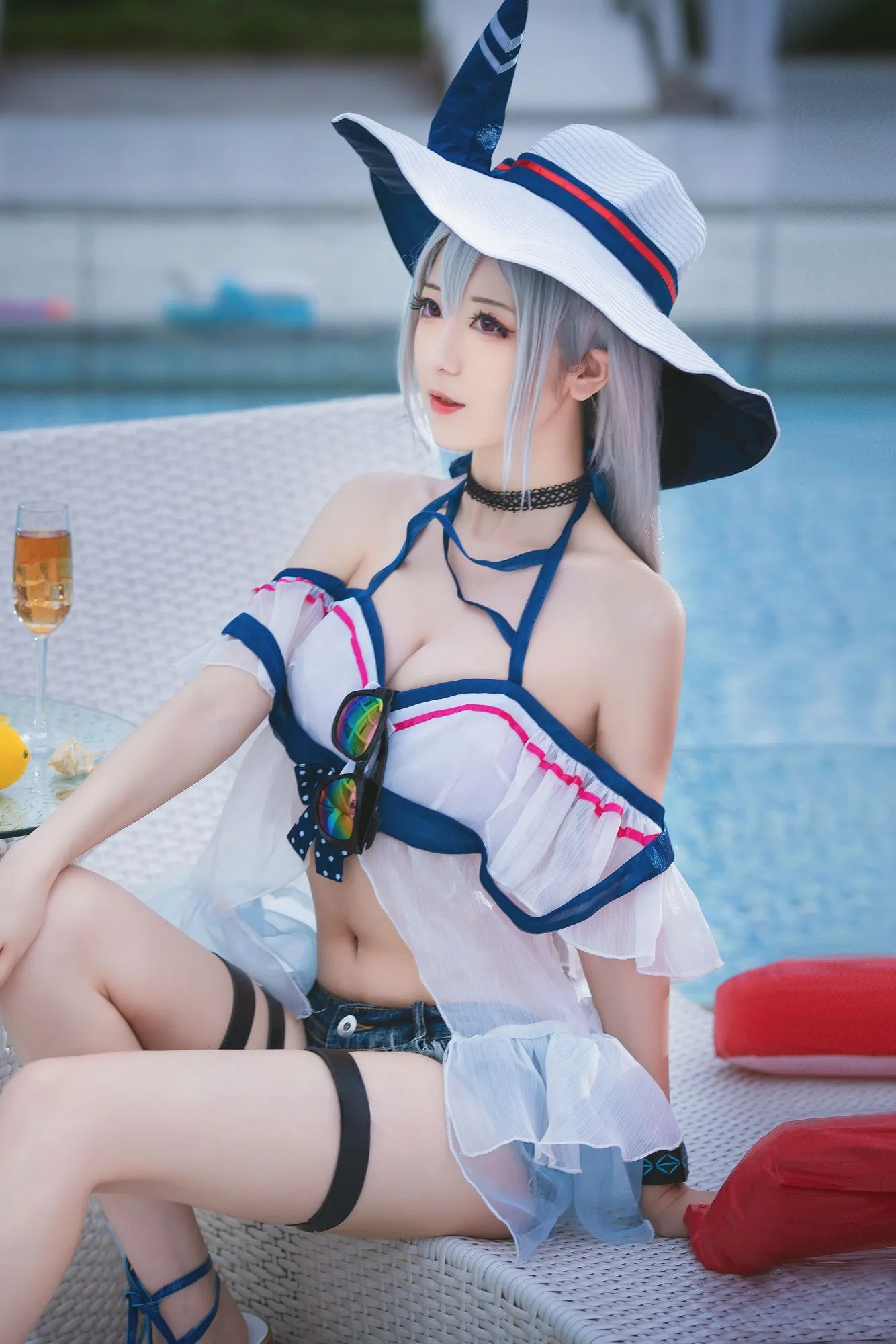 图片[3]-No.033-明日方舟 斯卡蒂泳装 [12P]-coswz-cos王者