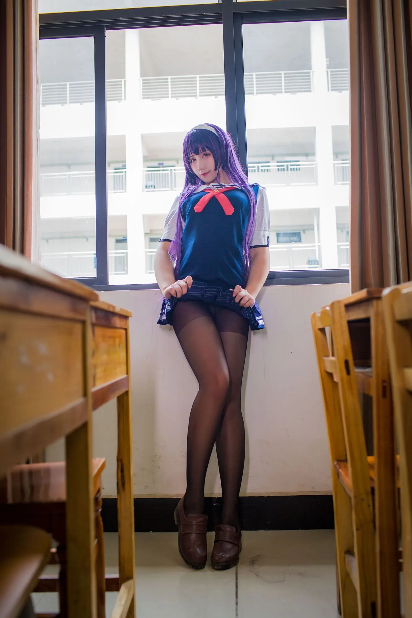 图片[2]-No.044-霞之丘诗羽夏季校服 [38P]-coswz-cos王者