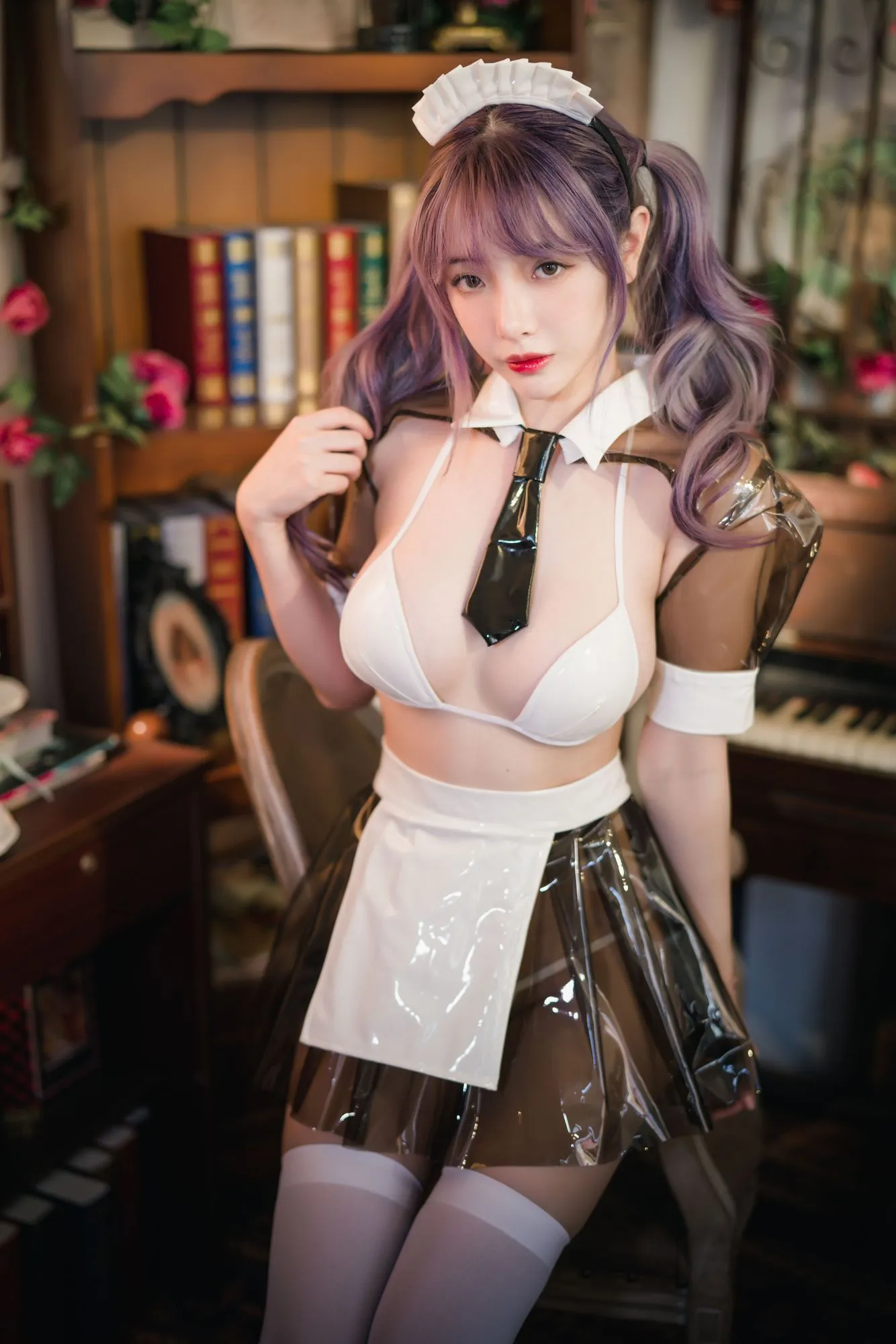 No.048-透明皮衣女仆 [18P]-图妖社