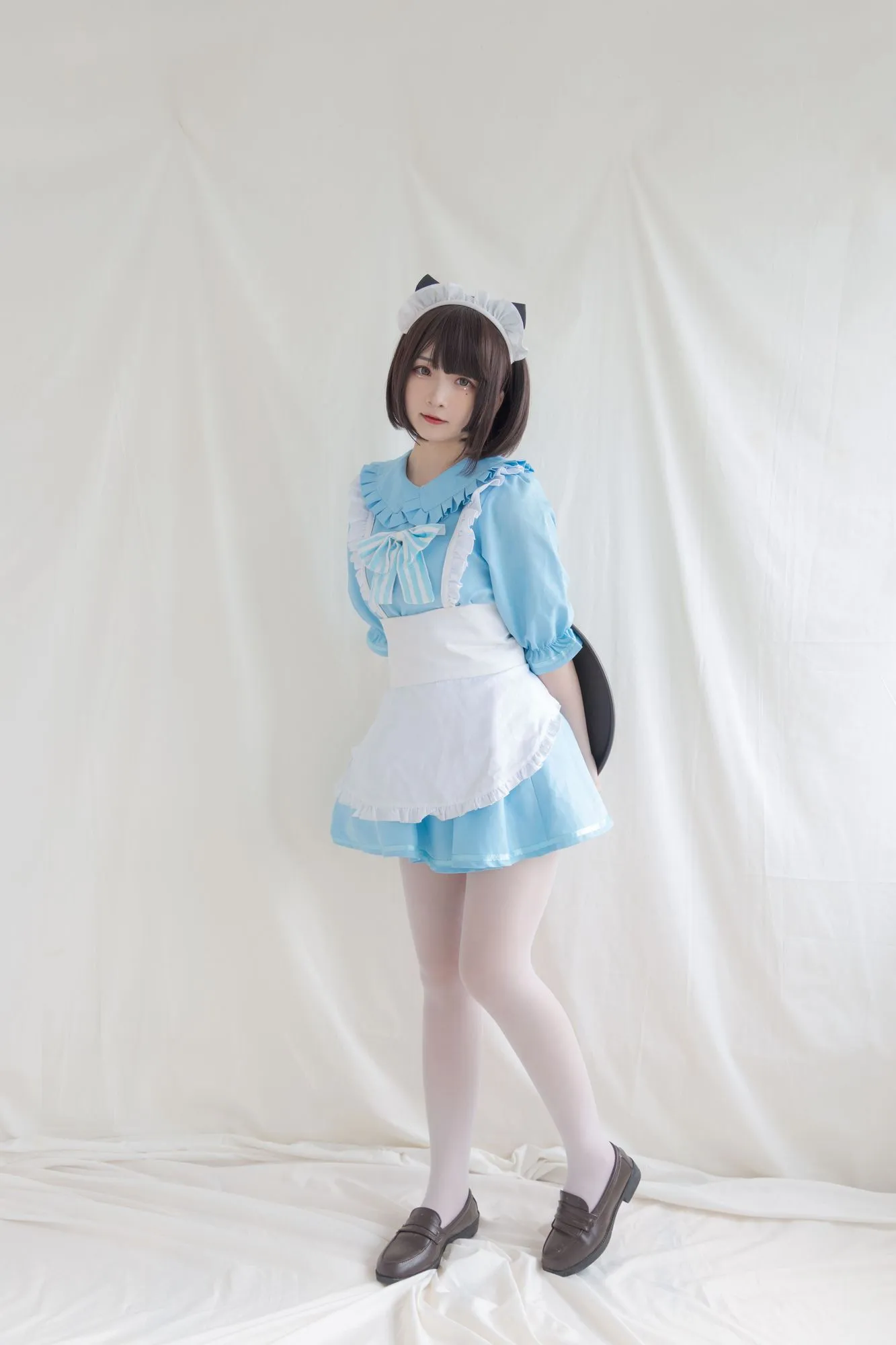 No.049-蓝色猫耳白丝女仆 [42P 1V]-图妖社