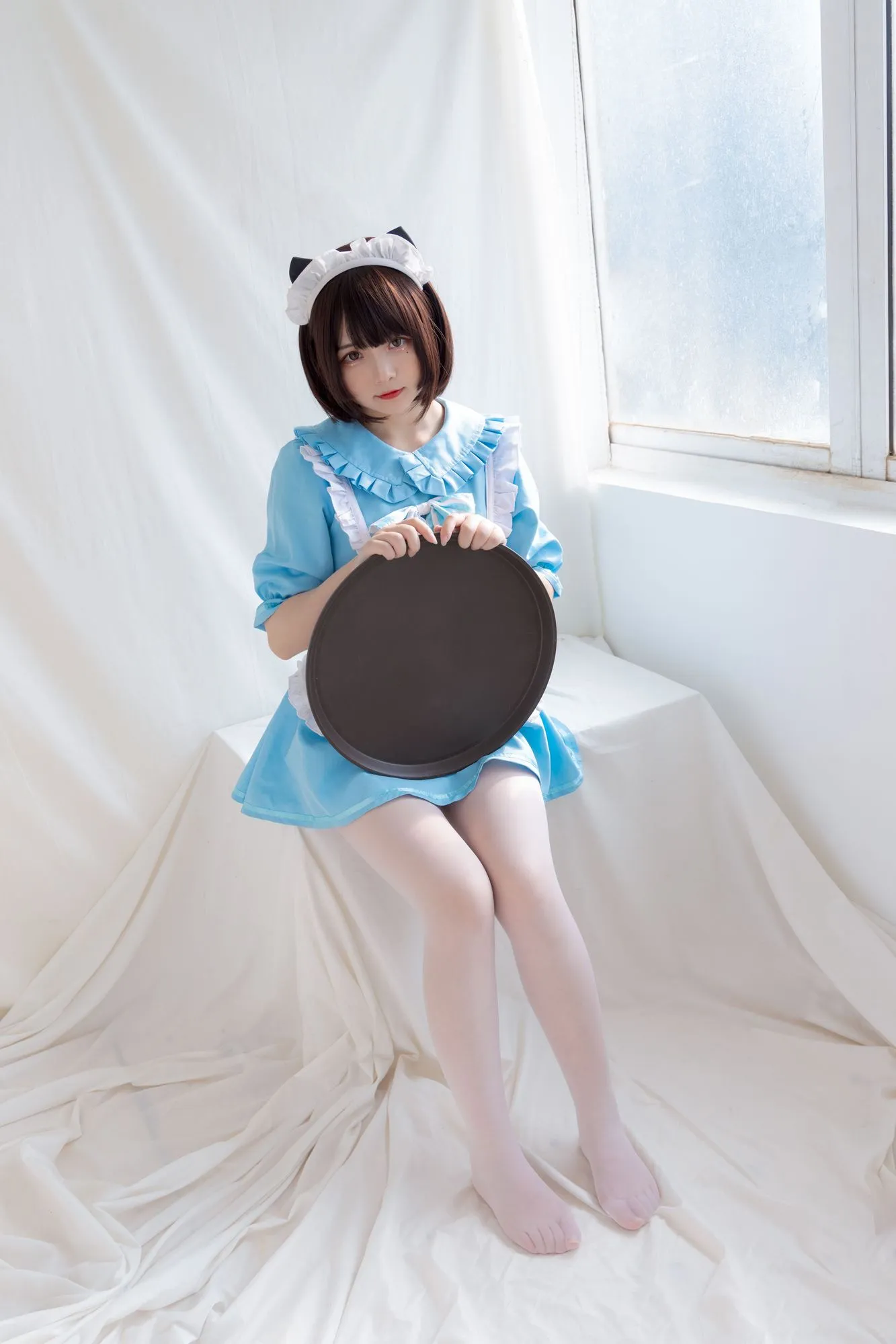 图片[6]-No.049-蓝色猫耳白丝女仆 [42P 1V]-coswz-cos王者