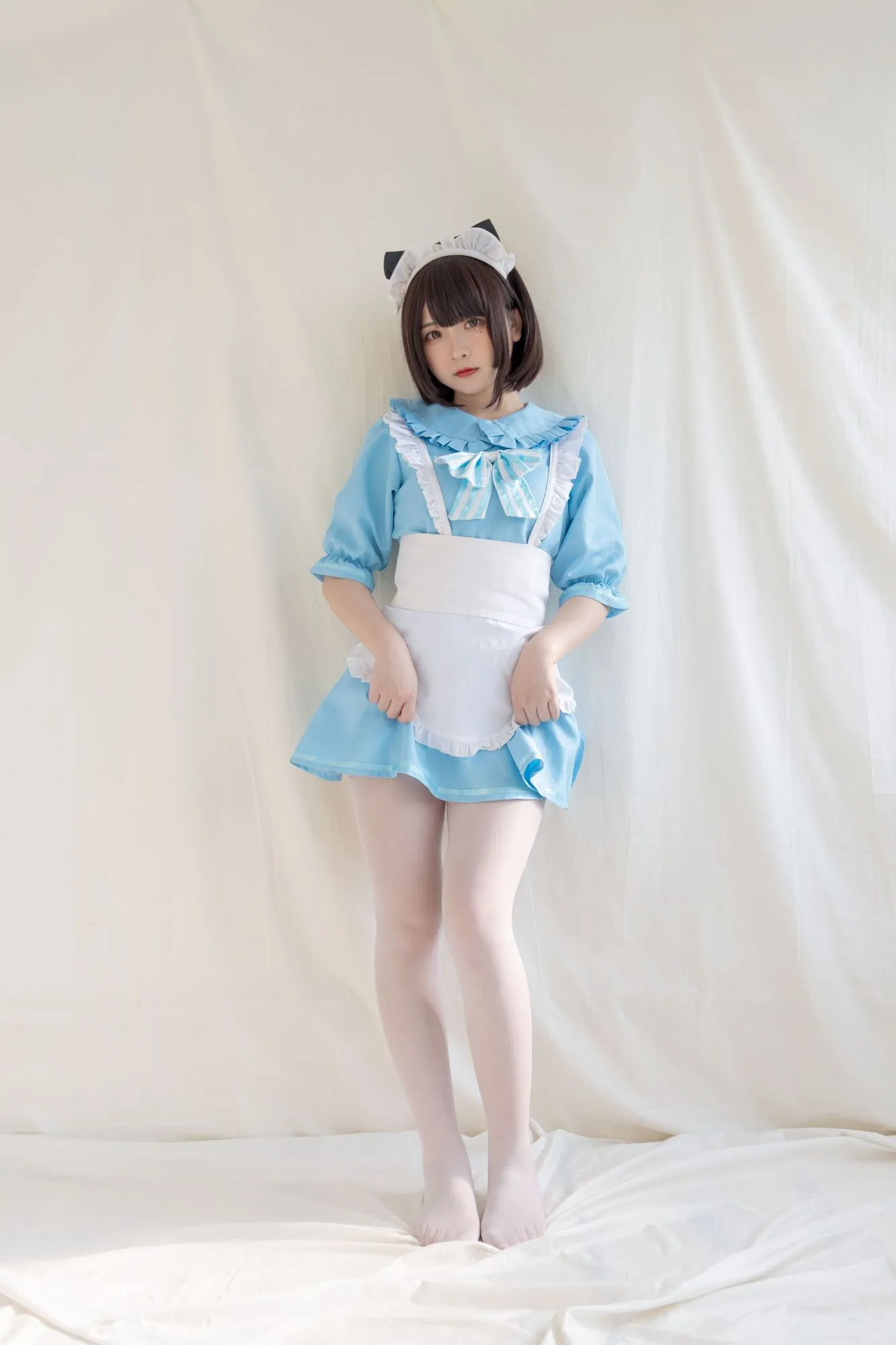 图片[4]-No.049-蓝色猫耳白丝女仆 [42P 1V]-coswz-cos王者