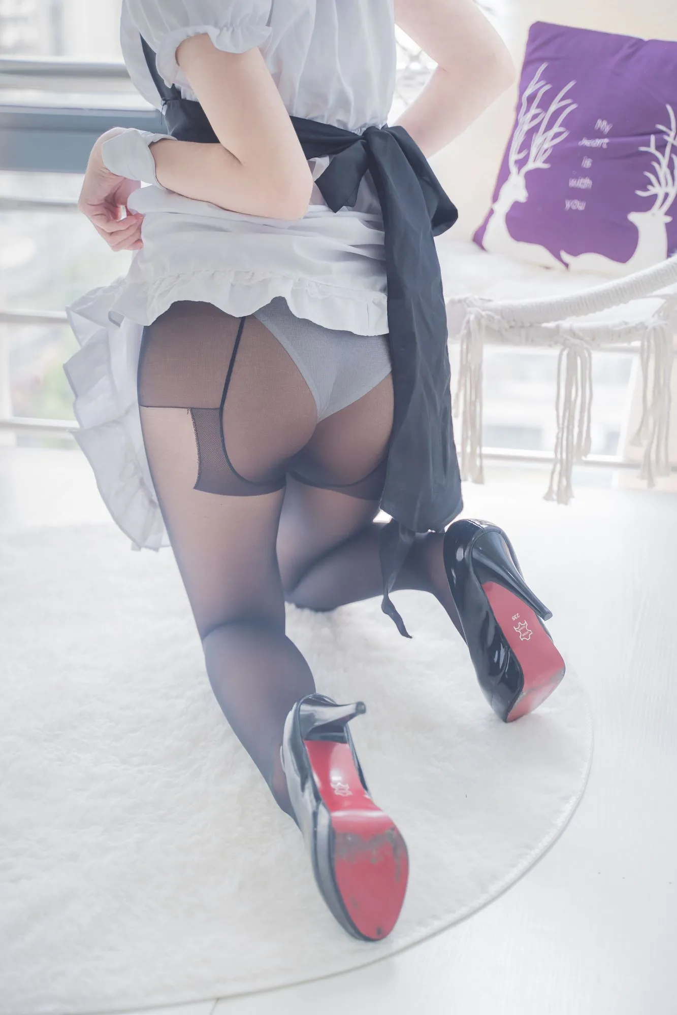 图片[2]-No.005-黑丝女仆 [45P 2V]-coswz-cos王者