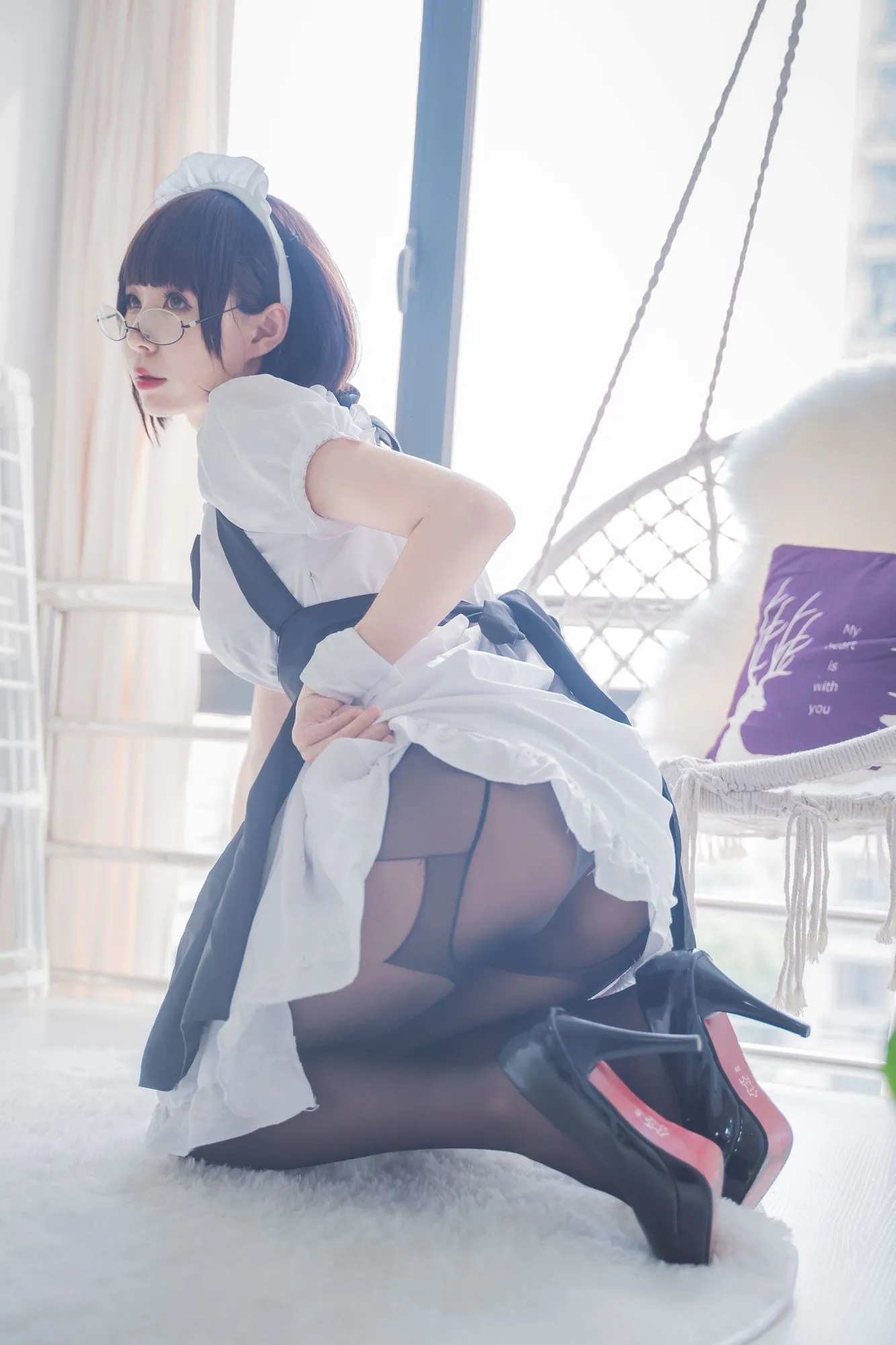 图片[3]-No.005-黑丝女仆 [45P 2V]-coswz-cos王者