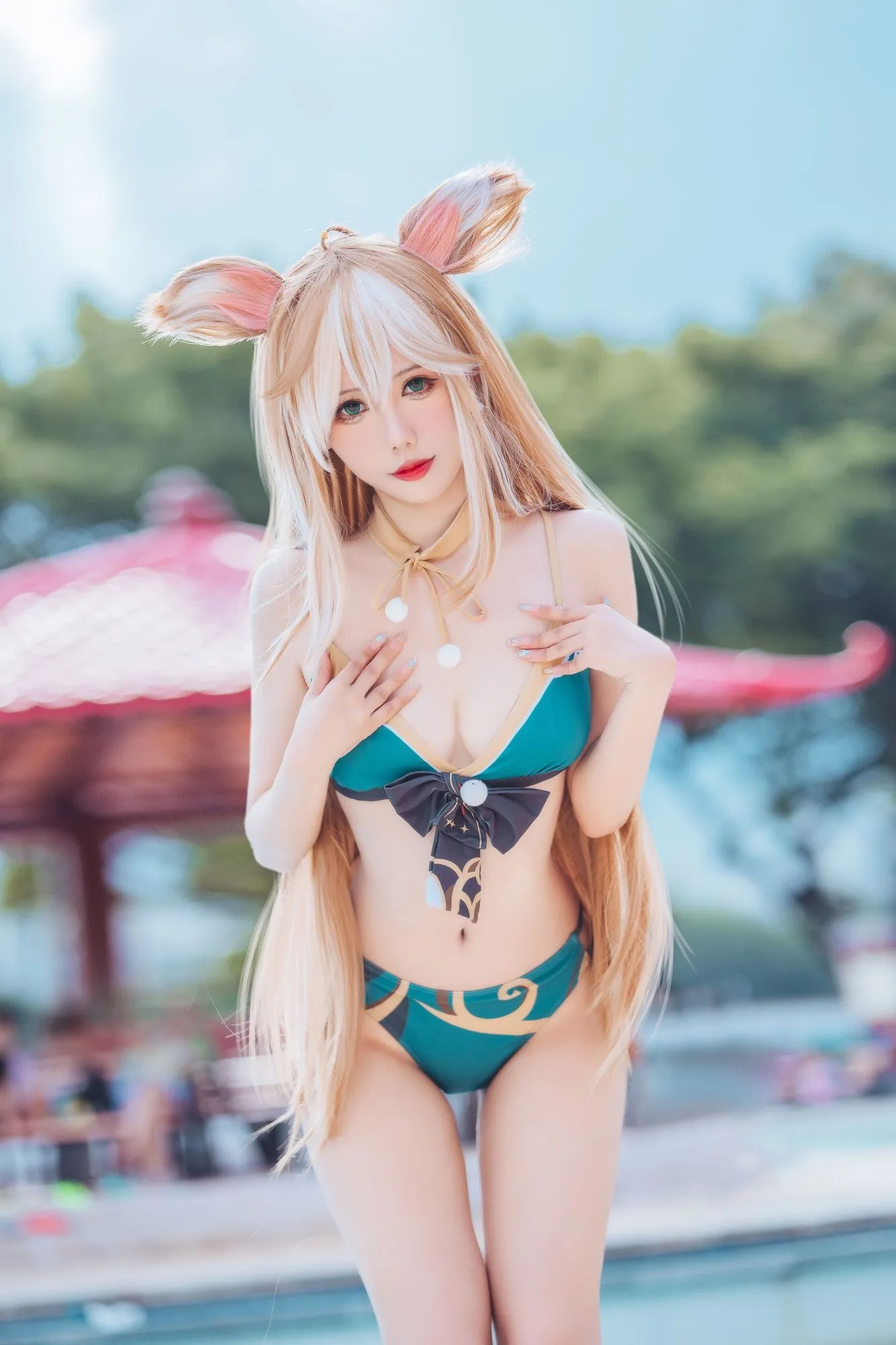 图片[3]-No.009-泽月希娜小姐泳装 [15P]-coswz-cos王者