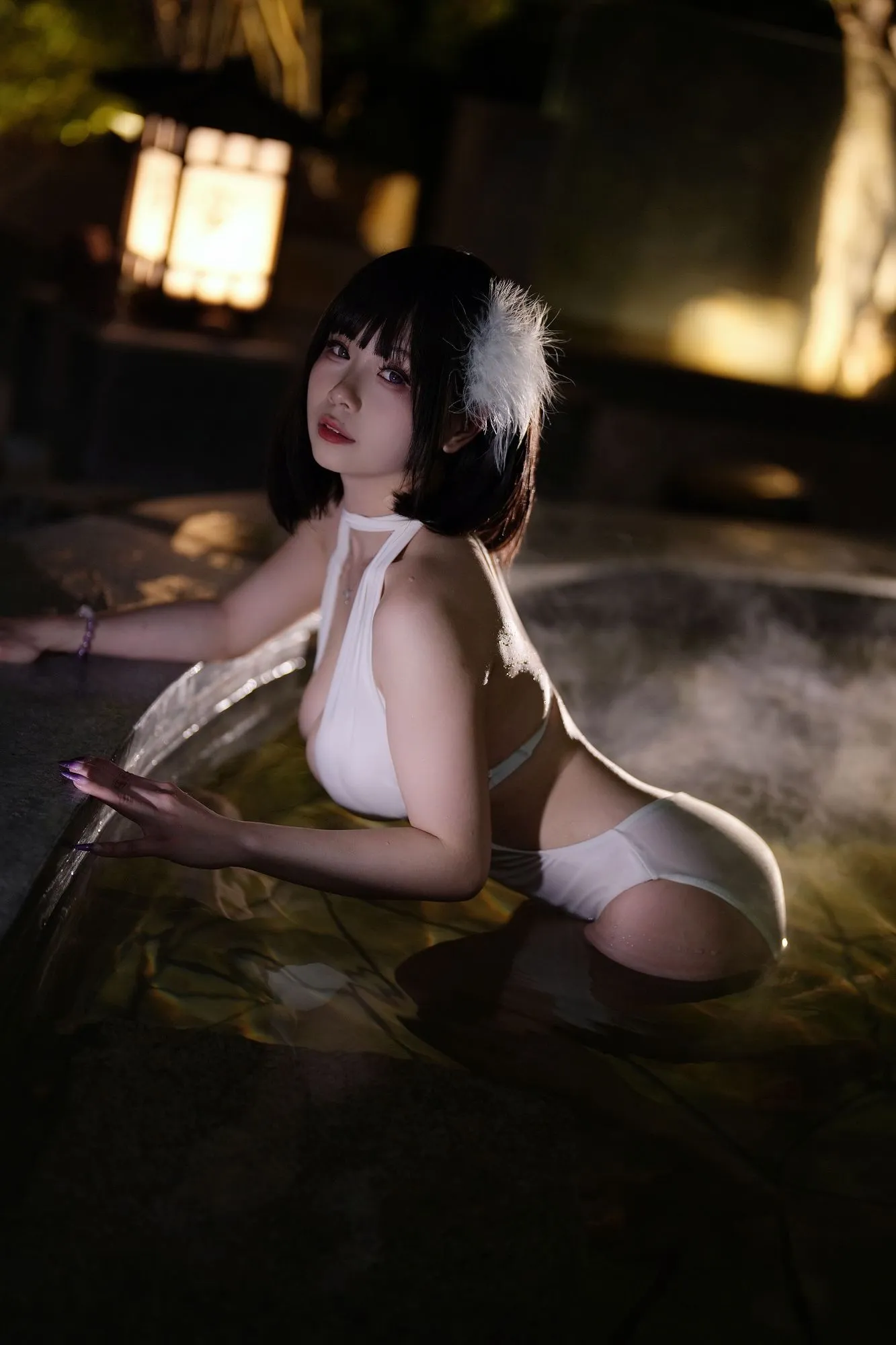 图片[3]-No.011-夏日白色泳装 [23P 1V]-coswz-cos王者