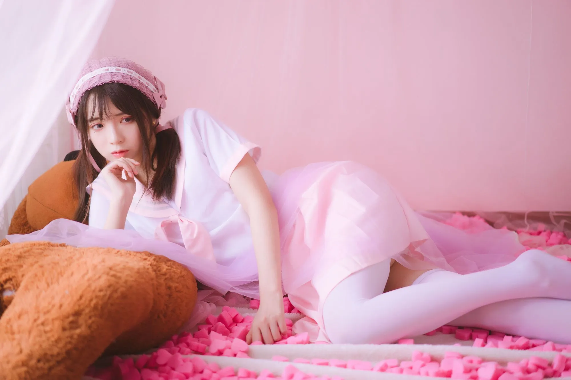 图片[5]-No.015-丝袜狂想曲(粉) [54P]-coswz-cos王者