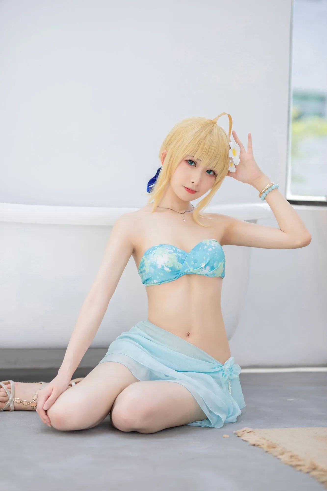 图片[5]-No.016-saber水着 [49P]-coswz-cos王者