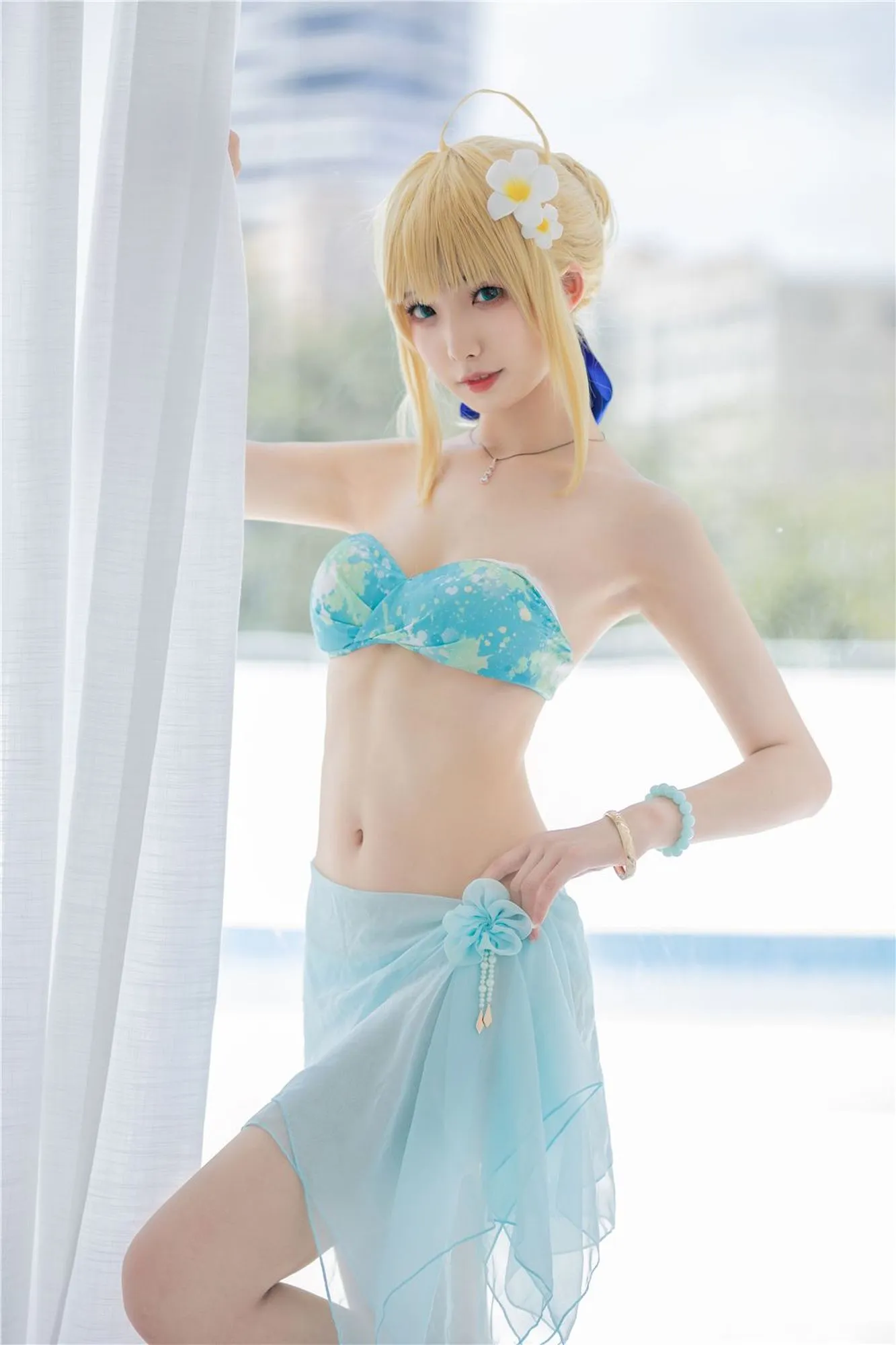图片[3]-No.019-阿尔托莉雅·潘德拉贡 泳装 [40P]-coswz-cos王者