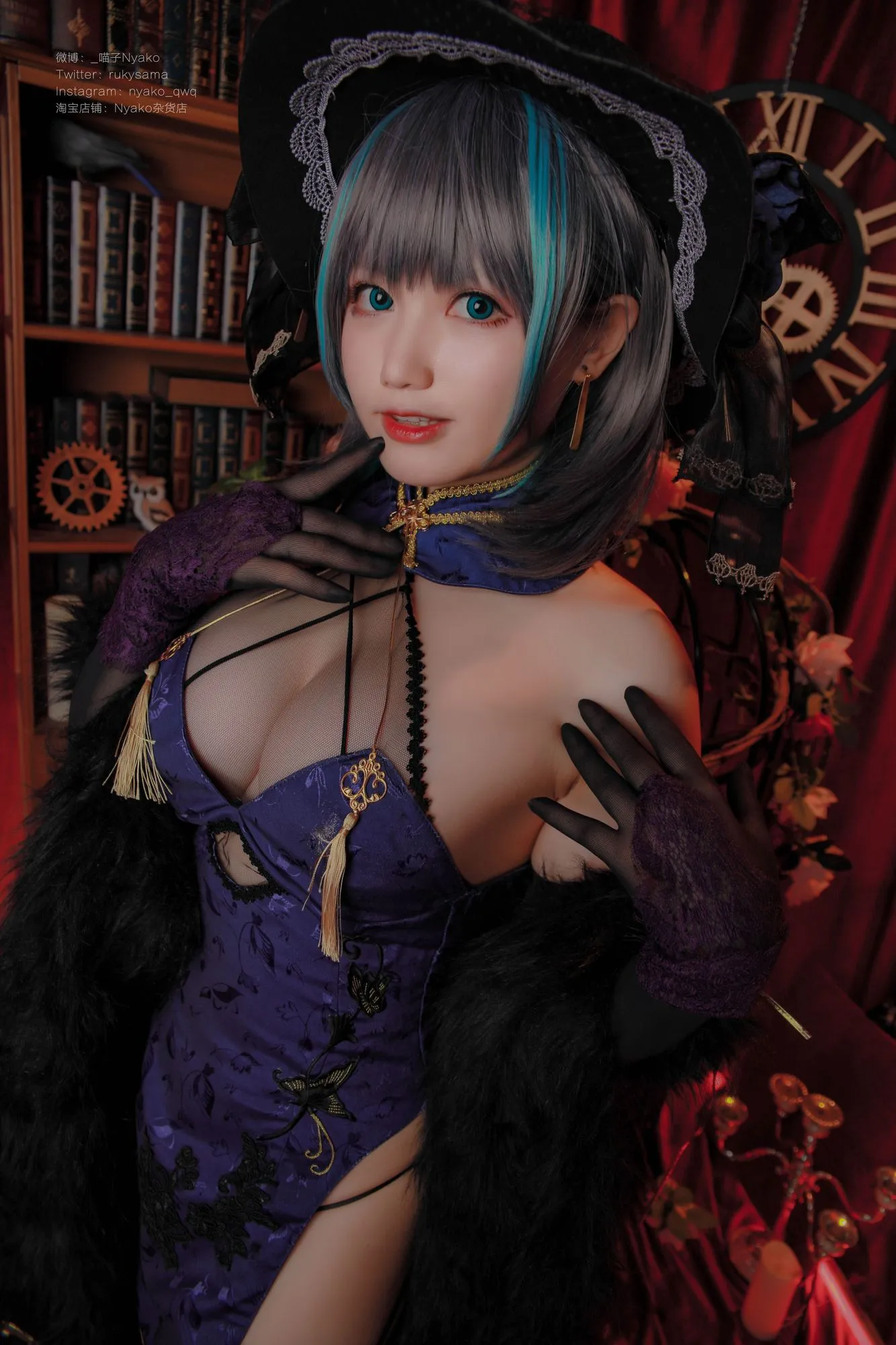 图片[4]-No.031-柴郡旗袍 [48P]-coswz-cos王者
