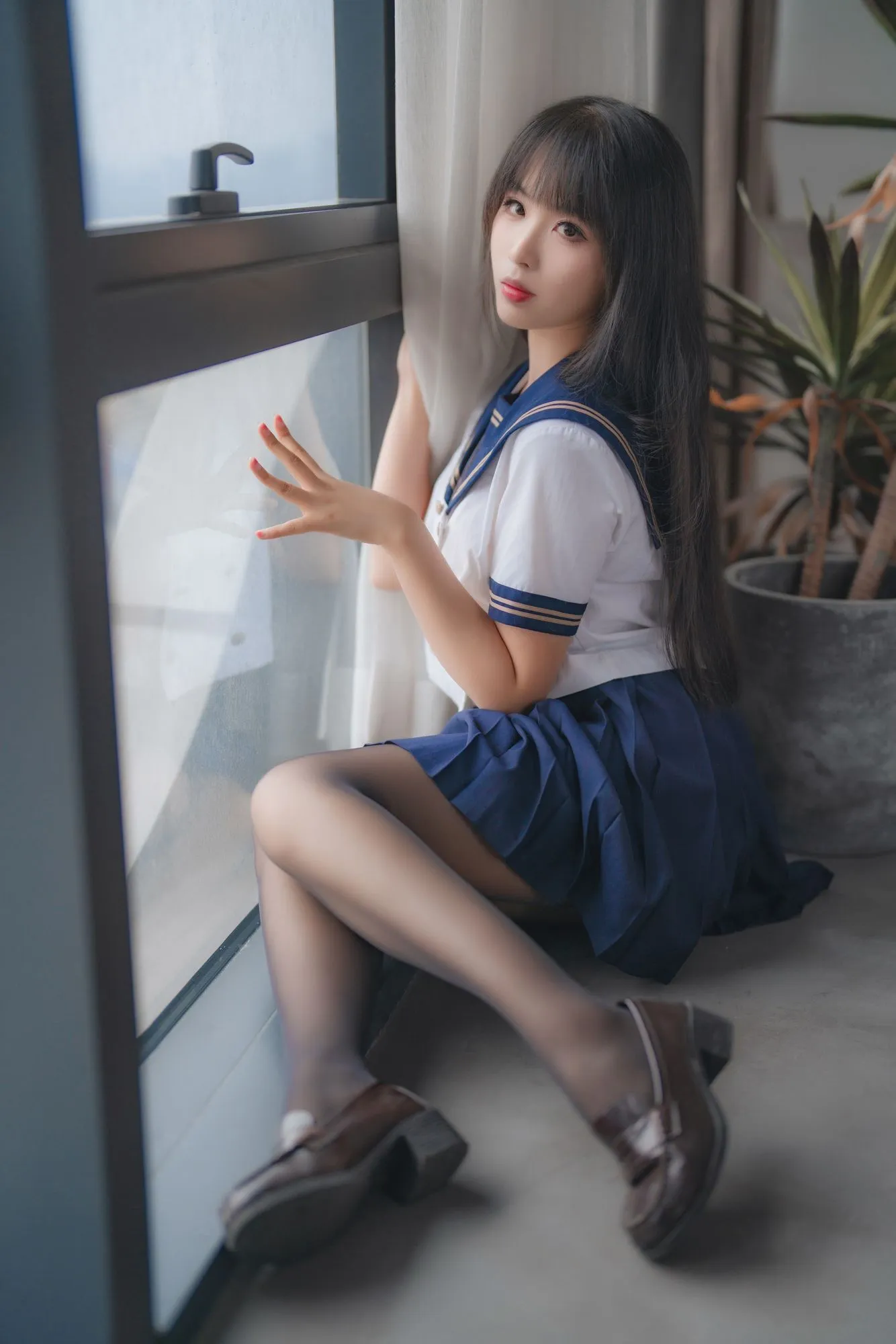 图片[5]-No.044 – 2023年05月舰长 黑丝JK [32P]-coswz-cos王者