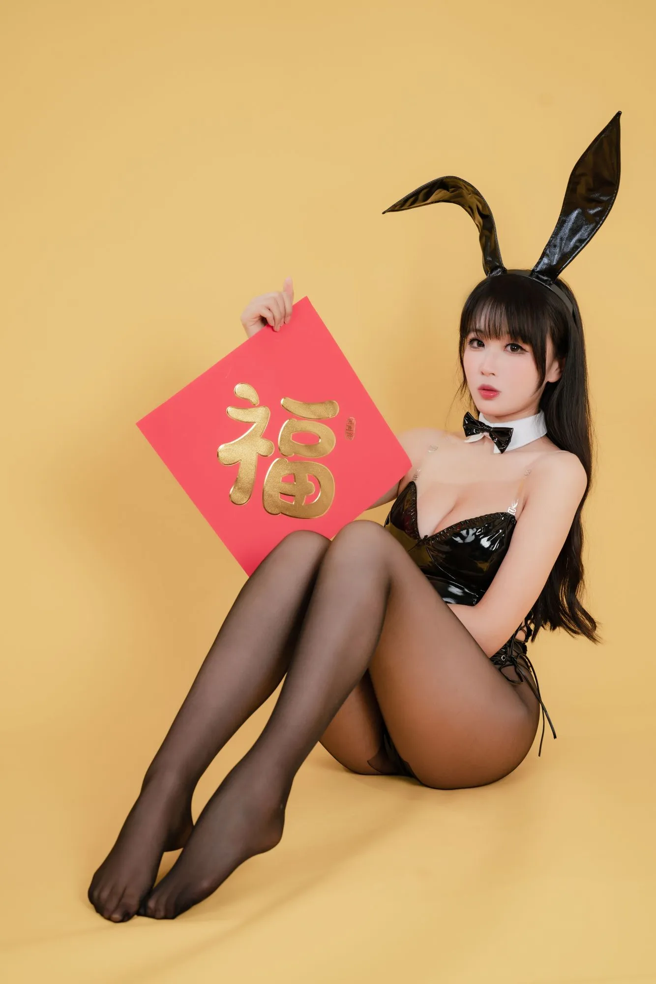 图片[4]-No.045 – 新春福兔 黑兔女郎 [20P]-coswz-cos王者