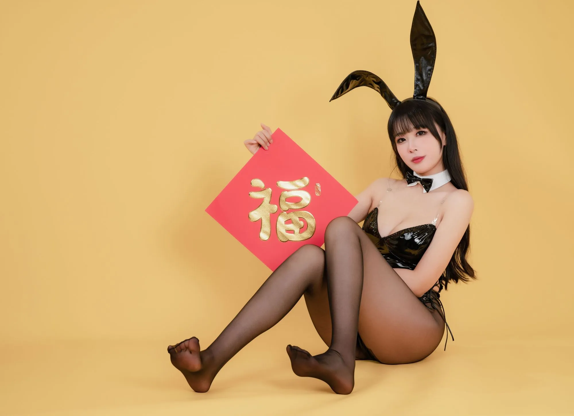 图片[5]-No.045 – 新春福兔 黑兔女郎 [20P]-coswz-cos王者