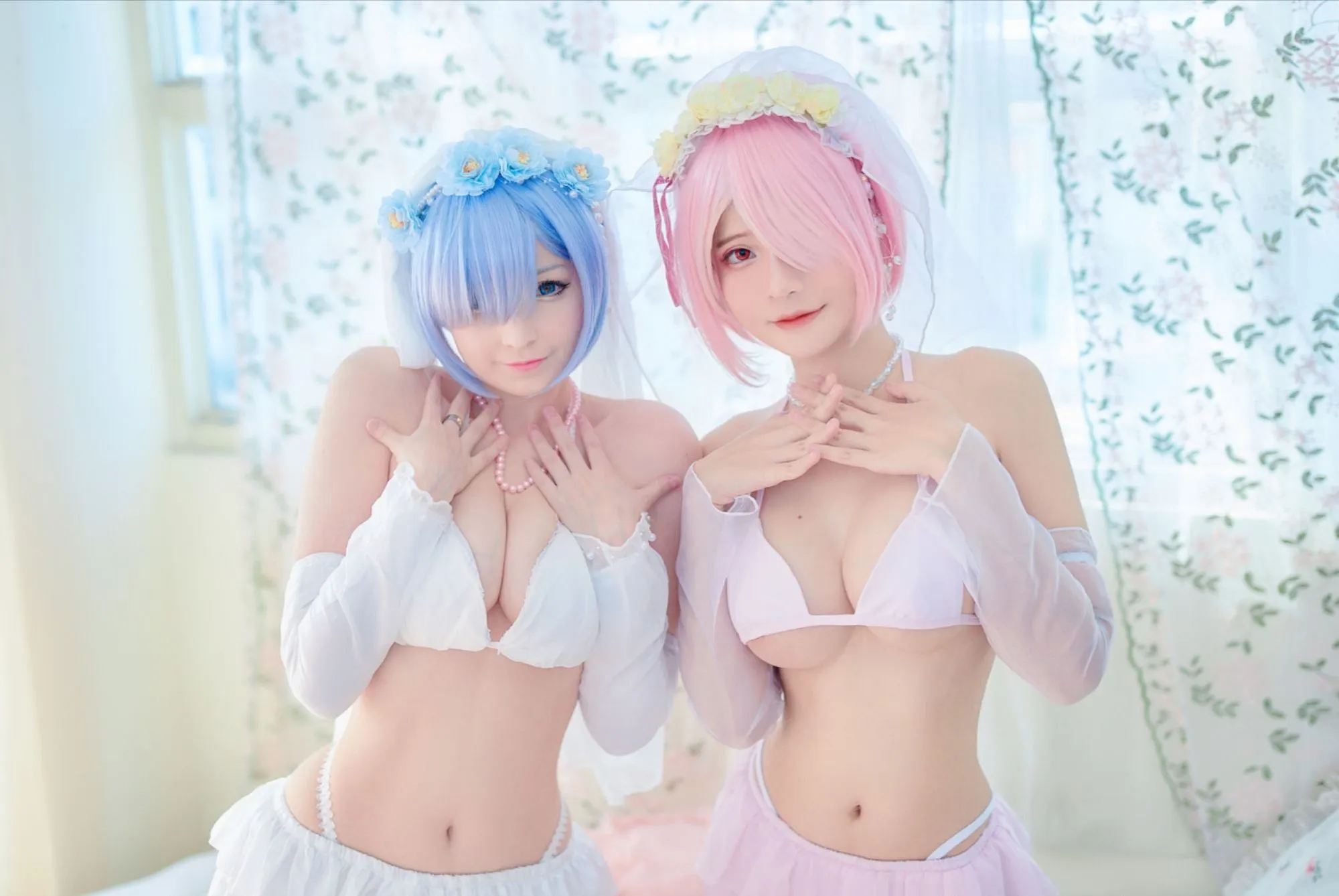 图片[5]-No.006–Ram Azami x Rem Hidori Bride Lingerie [13P]-coswz-cos王者