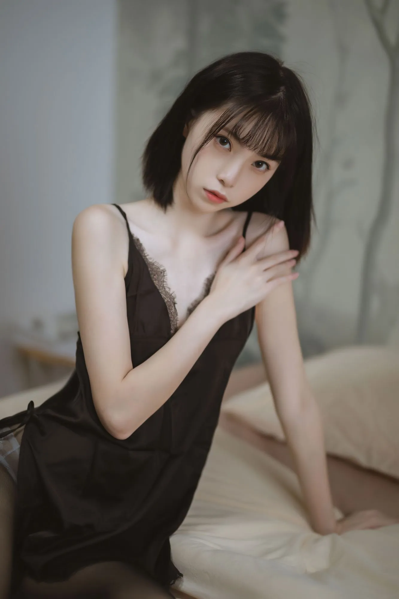 图片[2]-No.006-黑色蕾丝睡衣 [40P]-coswz-cos王者