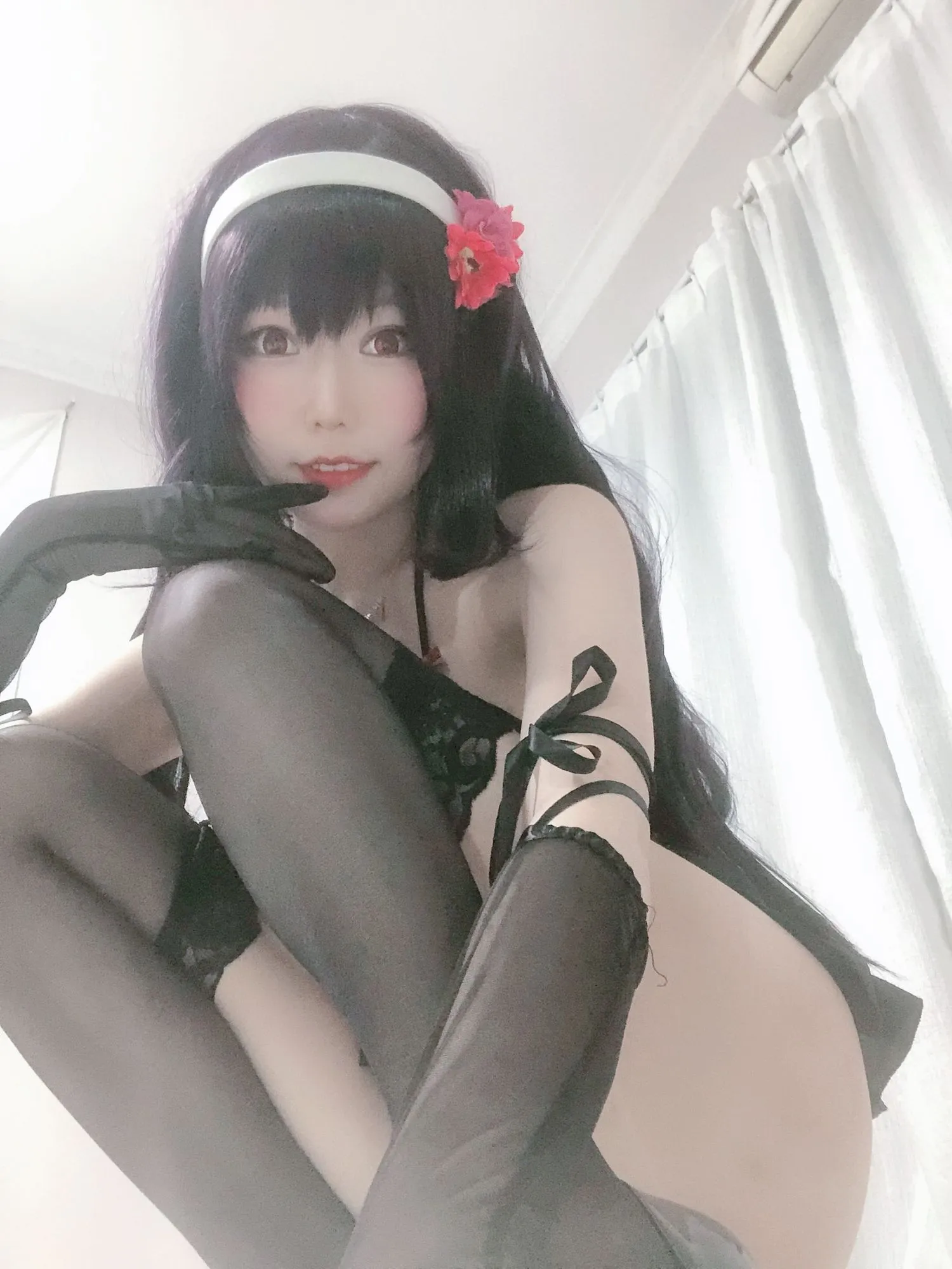 图片[5]-No.016-连体黑丝 [50P 1V]-coswz-cos王者