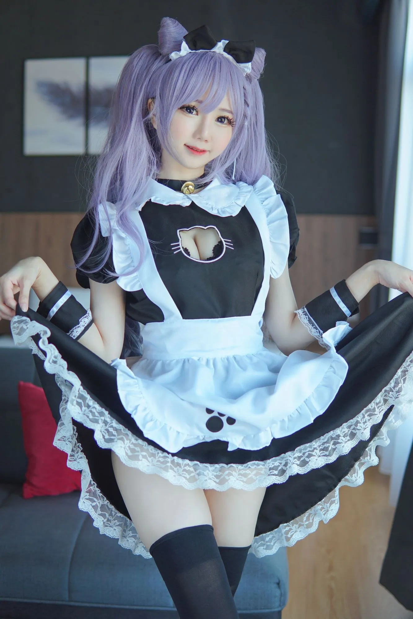 图片[2]-No.016-Keqing Maid [52P]-coswz-cos王者