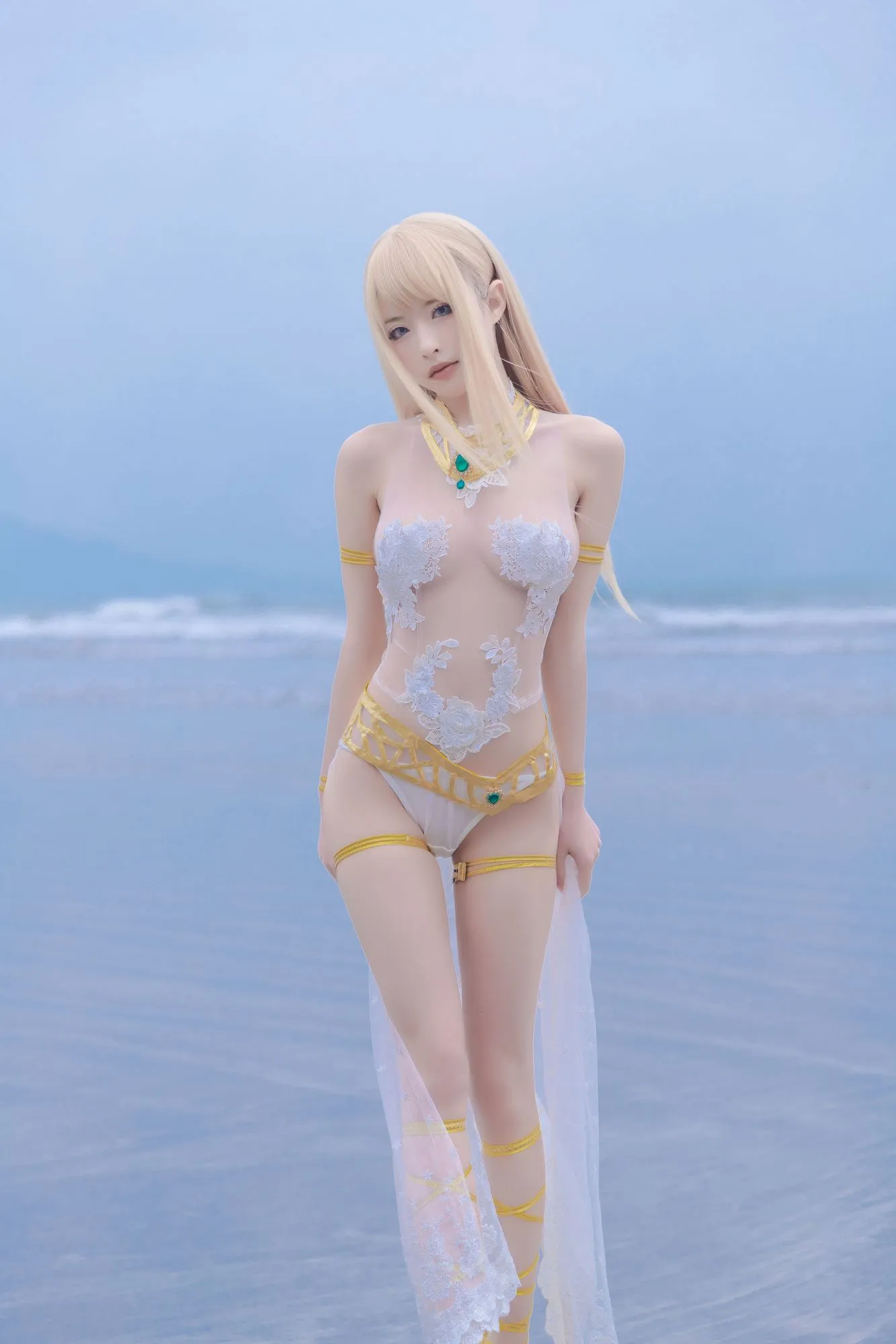 No.023-玛丽萝丝 白色泳衣 [33P]-图妖社