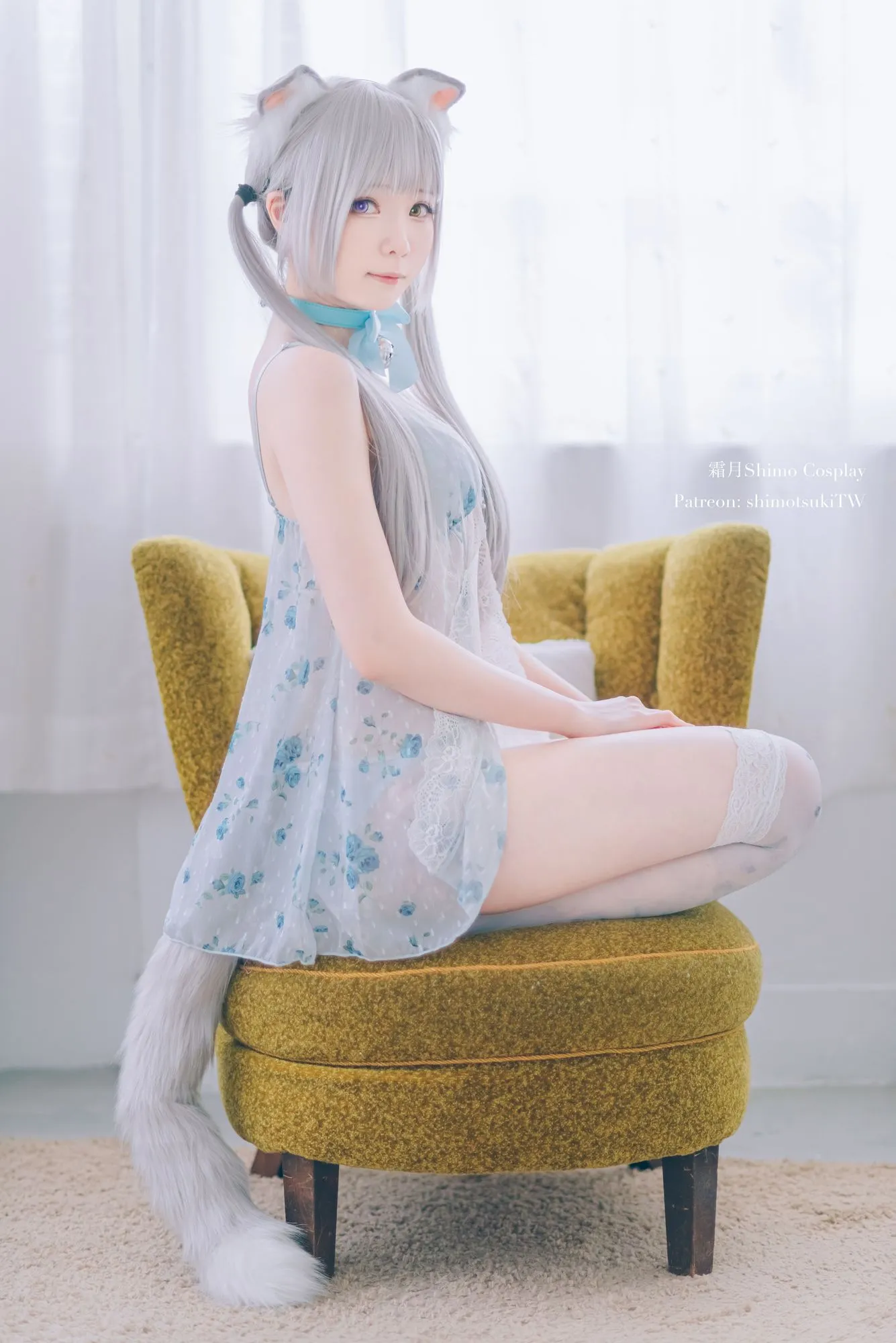 图片[3]-No.032- ベビードールと灰色ねこ [15P]-coswz-cos王者