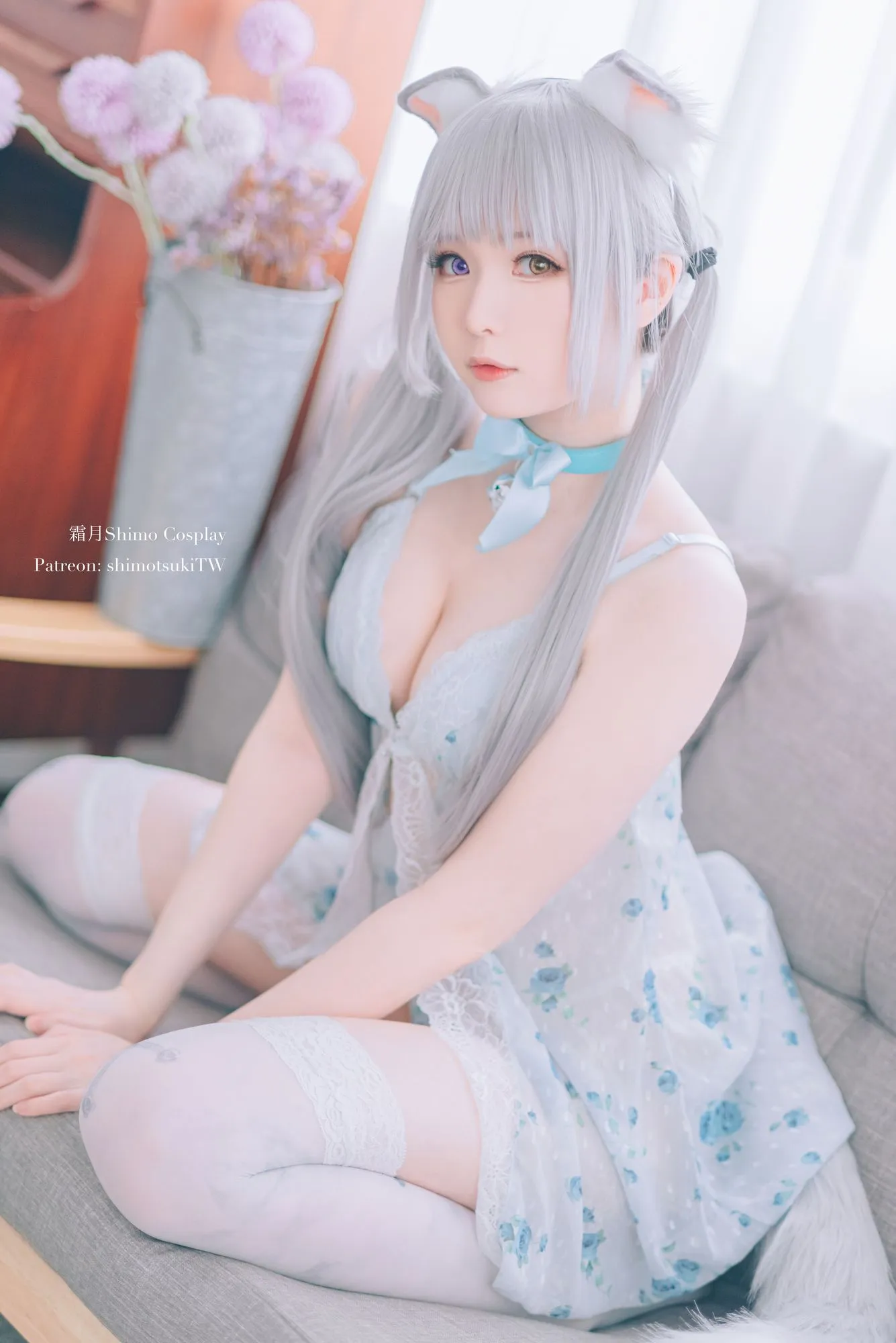 图片[5]-No.032- ベビードールと灰色ねこ [15P]-coswz-cos王者